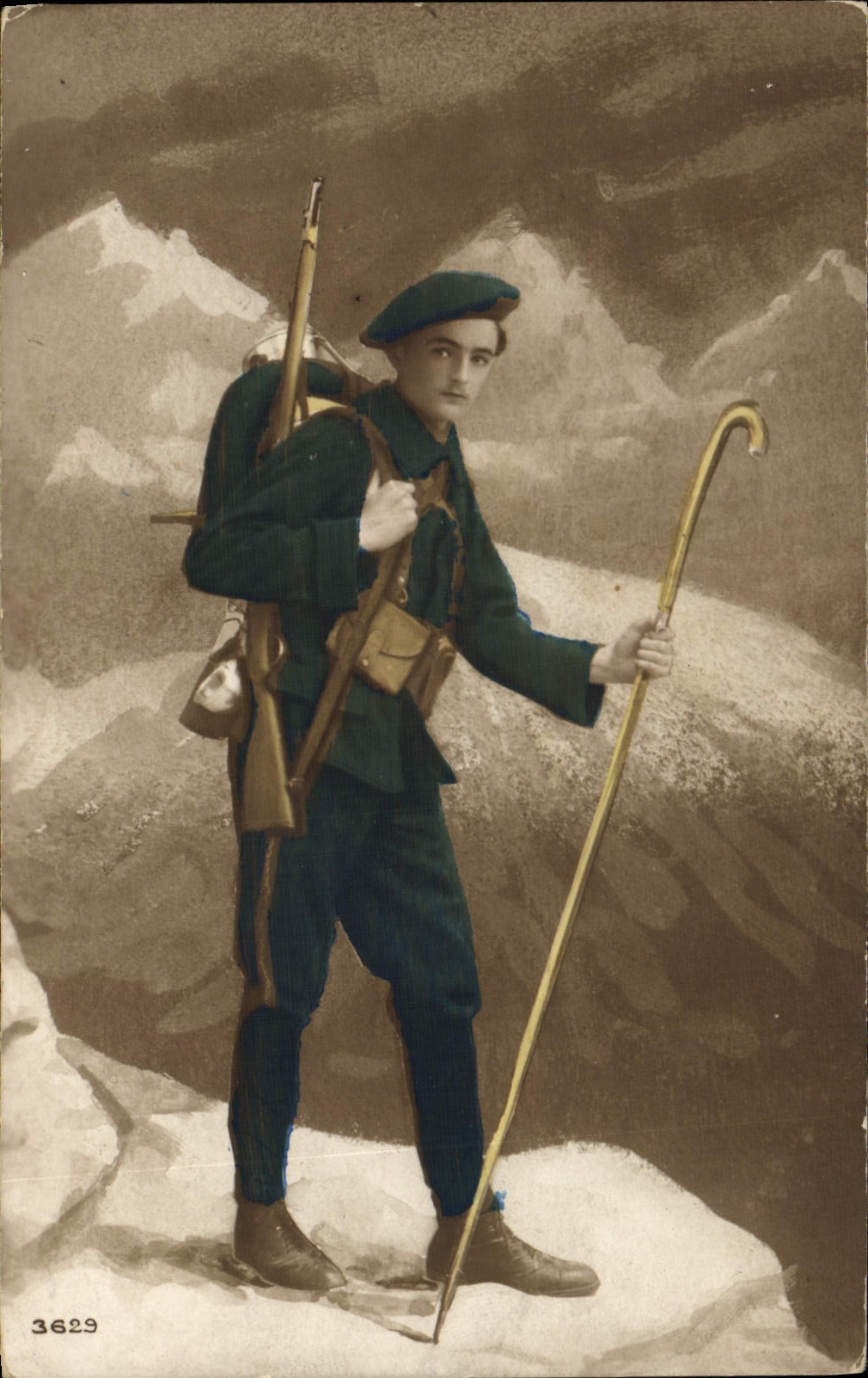 CPA Militaria Chasseurs alpins 