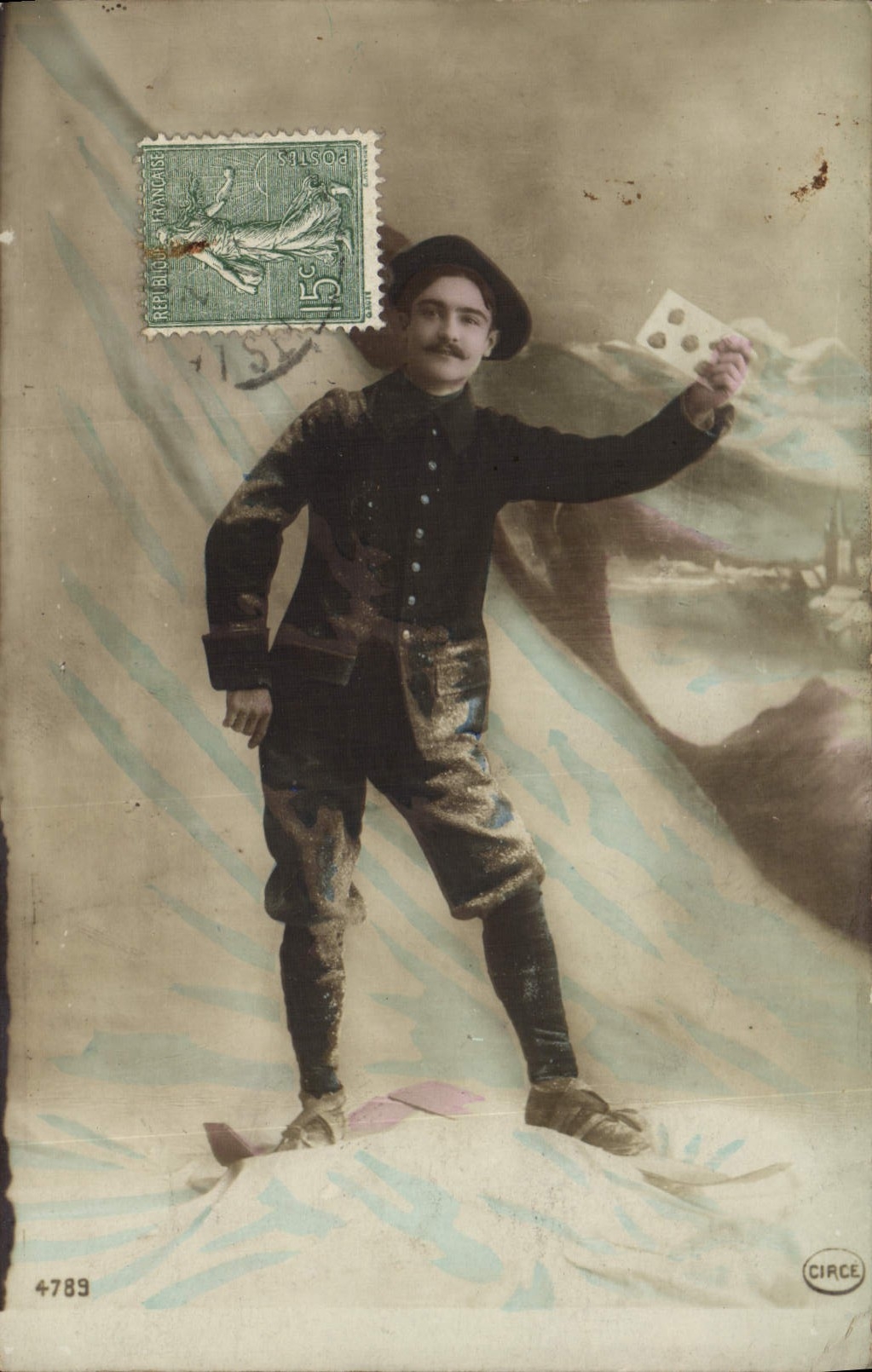 CPA Militaria Chasseurs alpins 