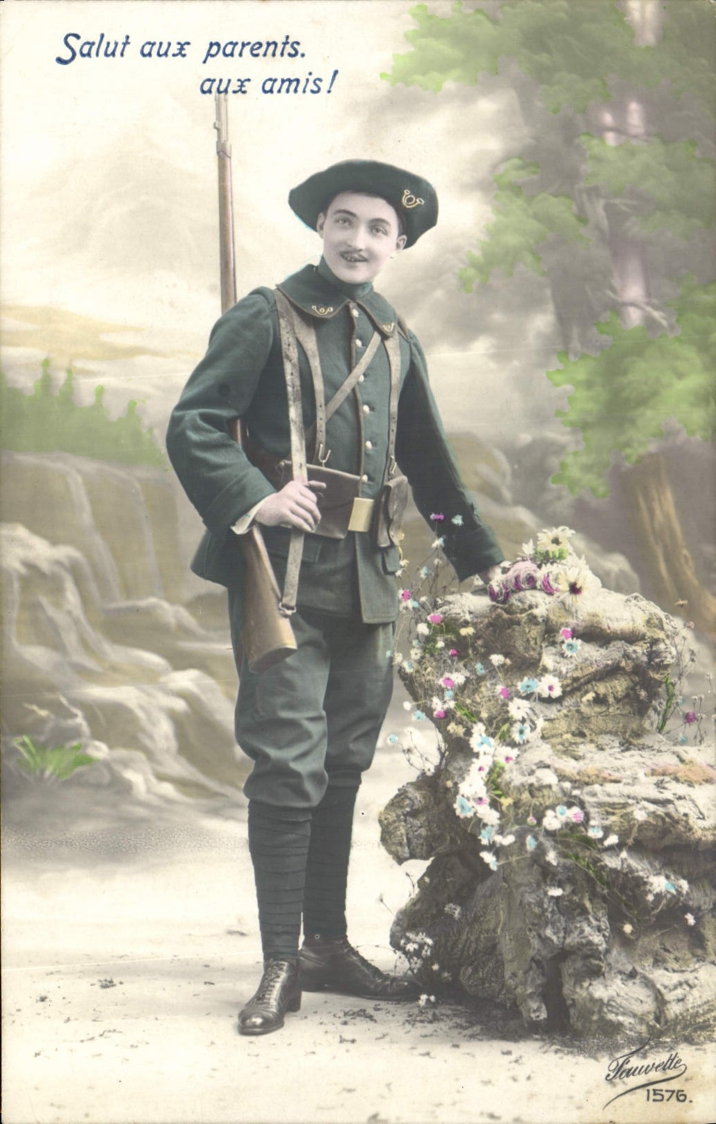 CPA Militaria Chasseurs alpins 