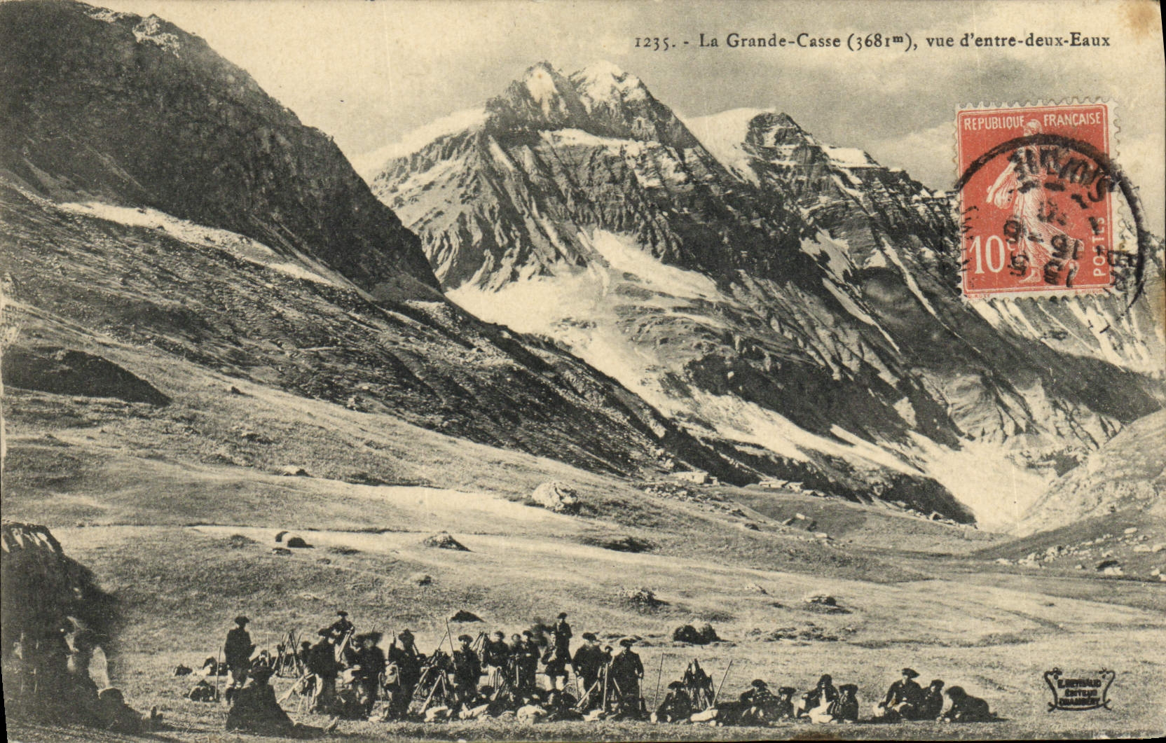 CPA Militaria Chasseurs alpins La grande casse vue d'entre deux eaux