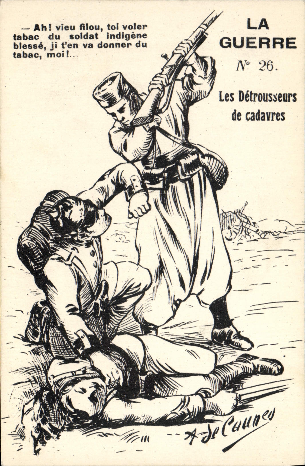 Postal Militaria los salteadores de caminos de cadáveres