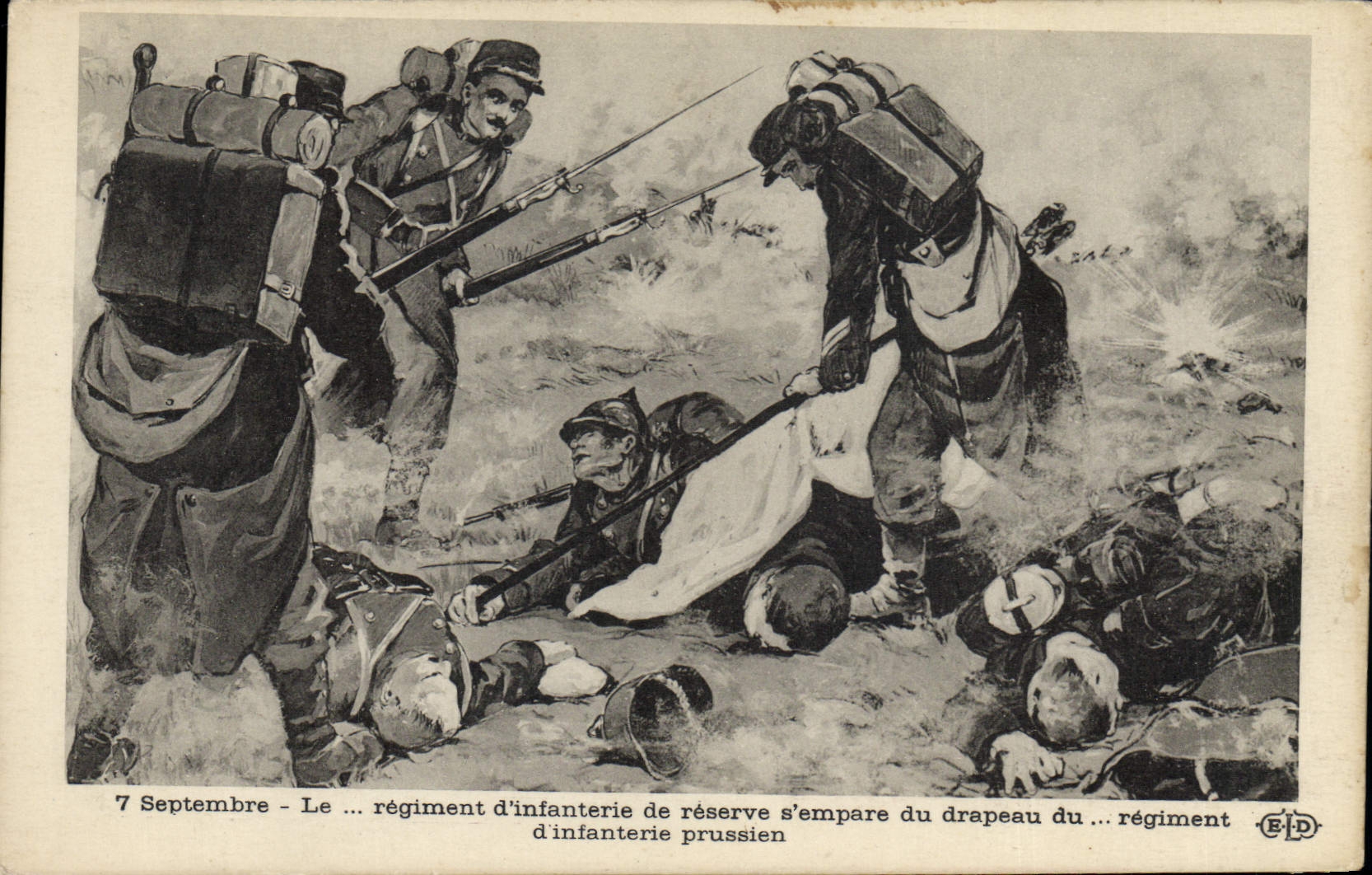 Vintage Postcard Militaria September 7th Regiment of infantry