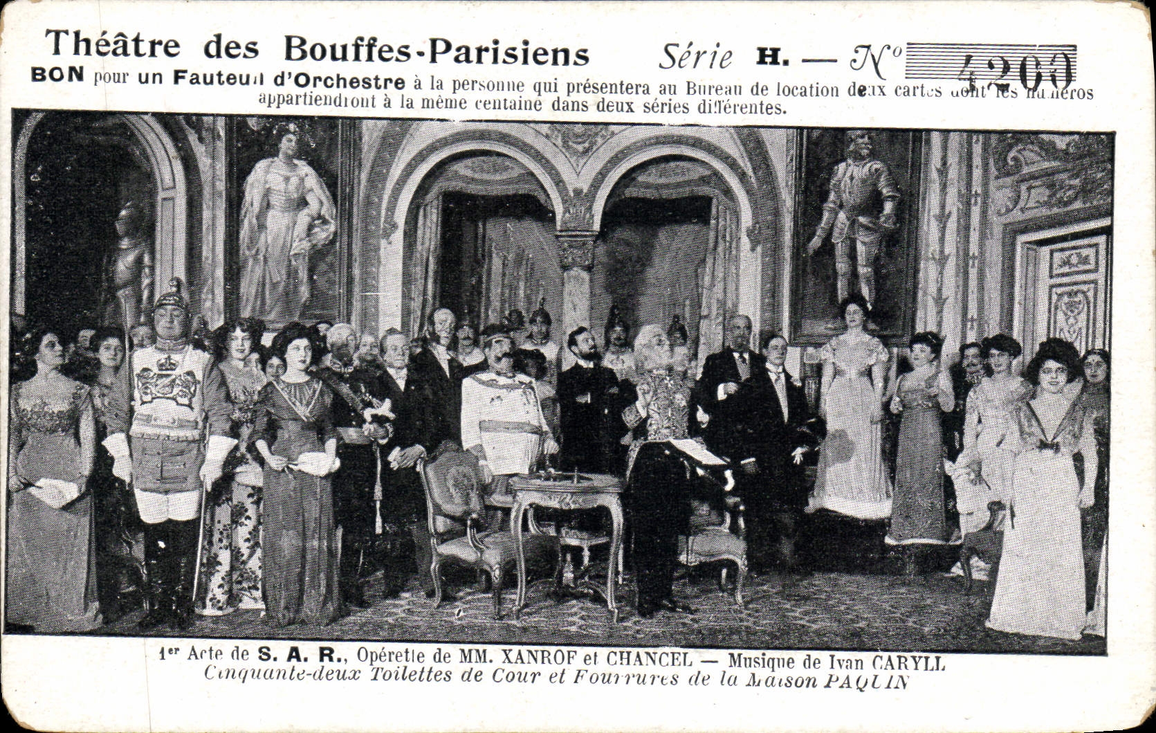 Vintage Postcard Theater Theater of Puff out Parisian Operetta of Xxanrof Chancel