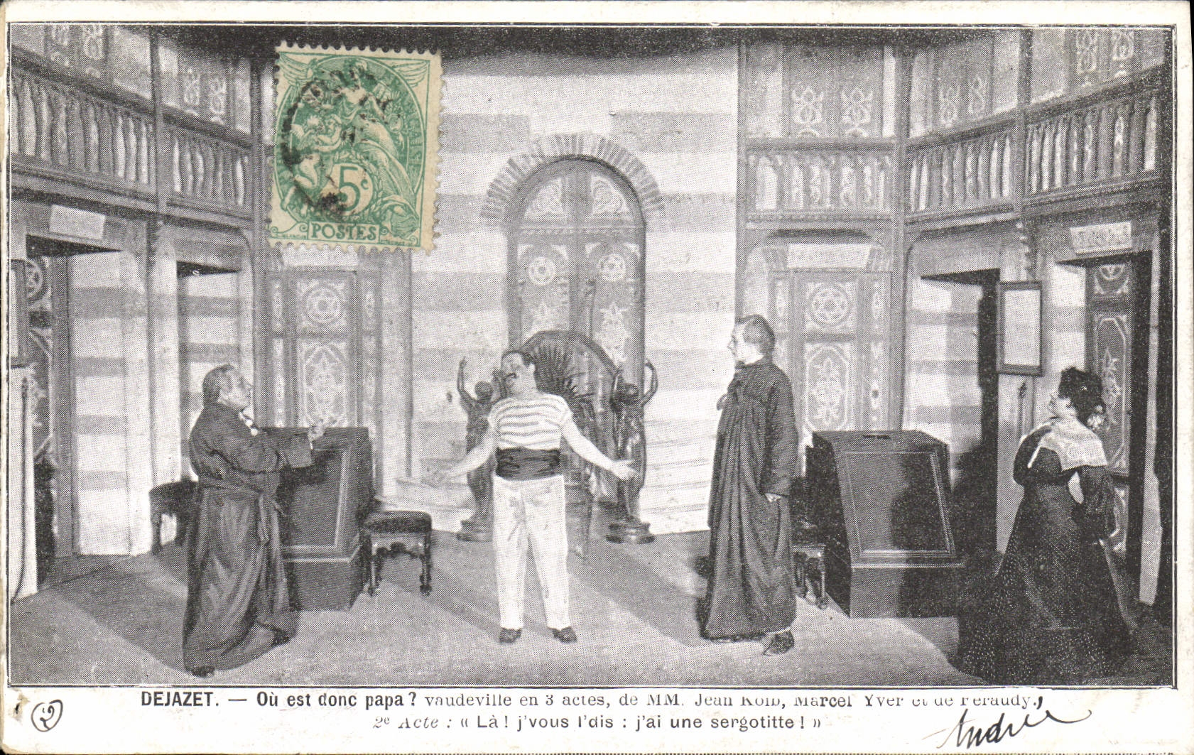 CPA Theatre Dejazet Ou est donc Papa ? 