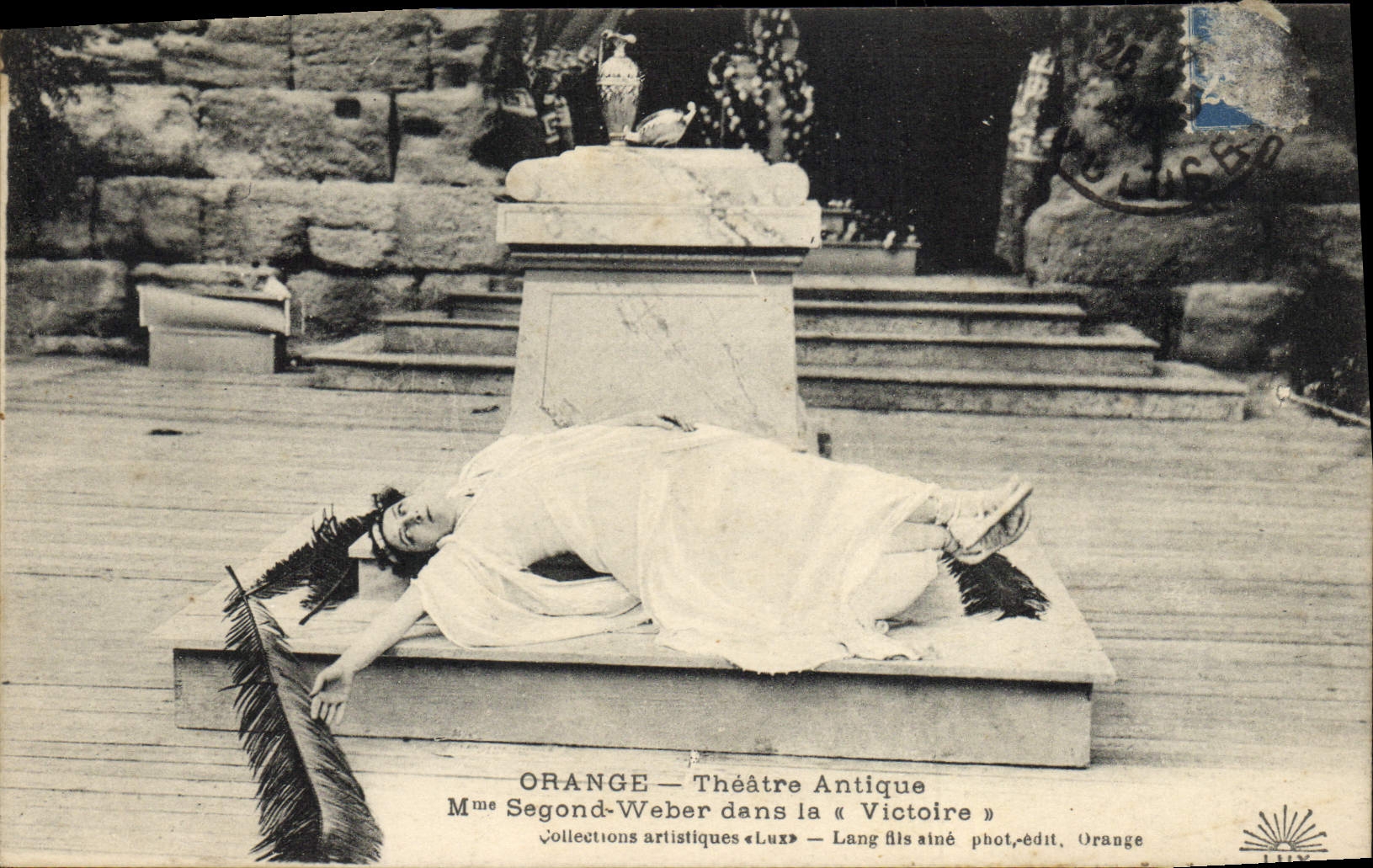 Vintage Postcard Orange Theater ancient Theater Mrs. Segond Weber in the Victoire