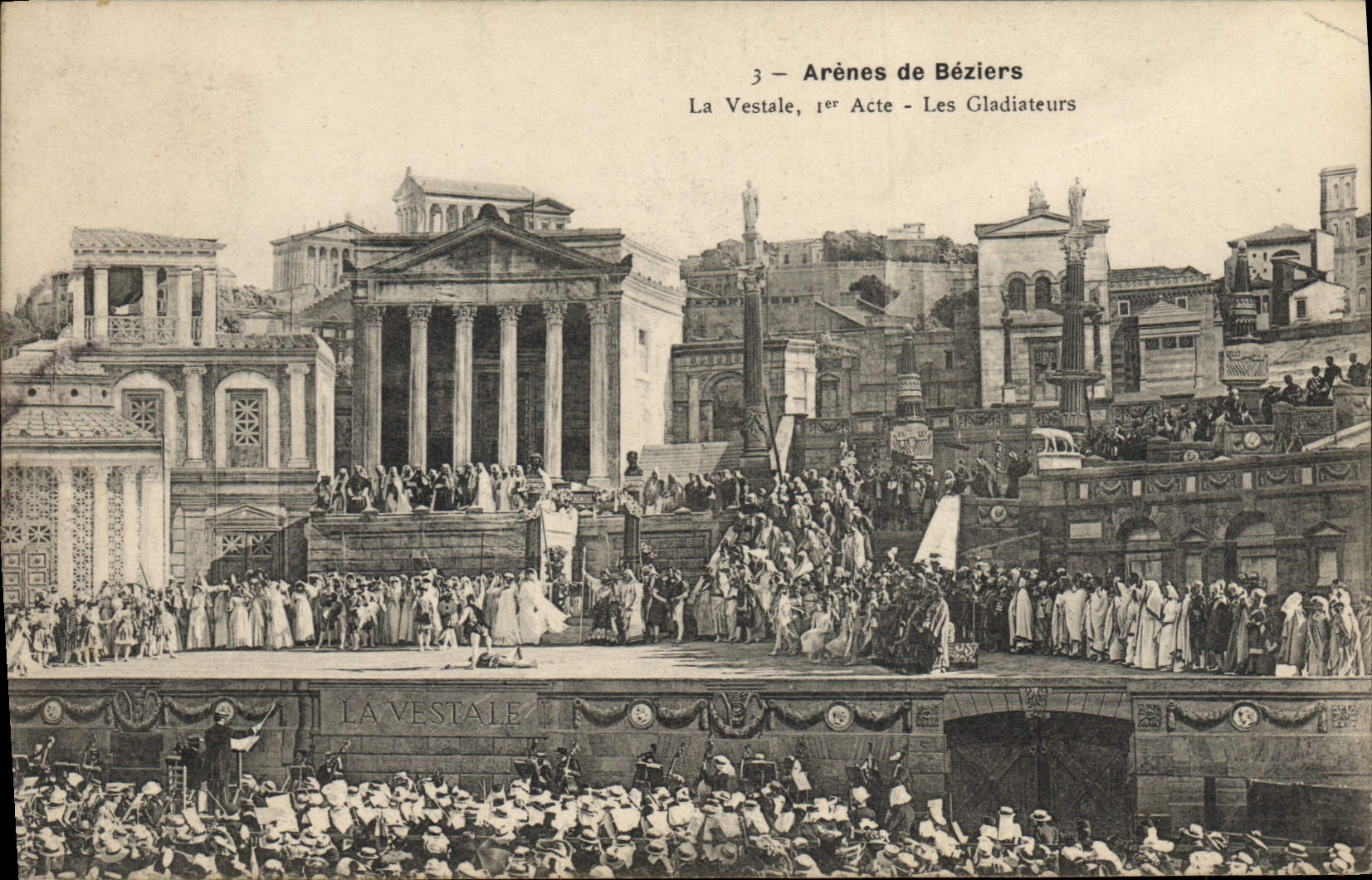 CPA Theatre Arenes de Beziers La Vestale Les gladiateurs 