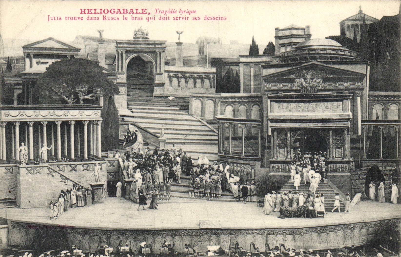 CPA Theatre Heliogabale Tragedie lyrique Julia trouve dans Rusca le bras qui doit servir aux desseins