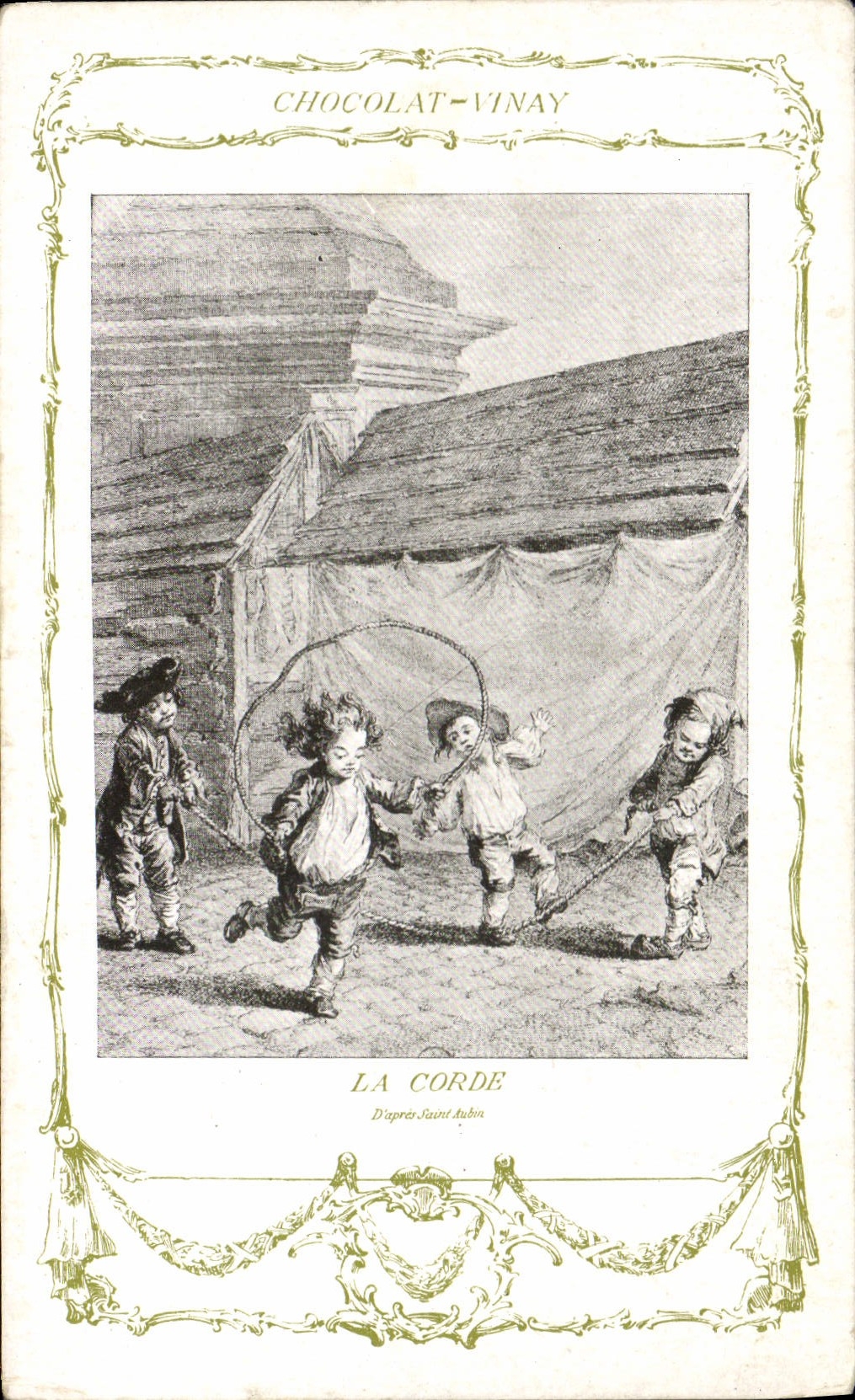 Postal Chocolate Binay la cuerda Niños