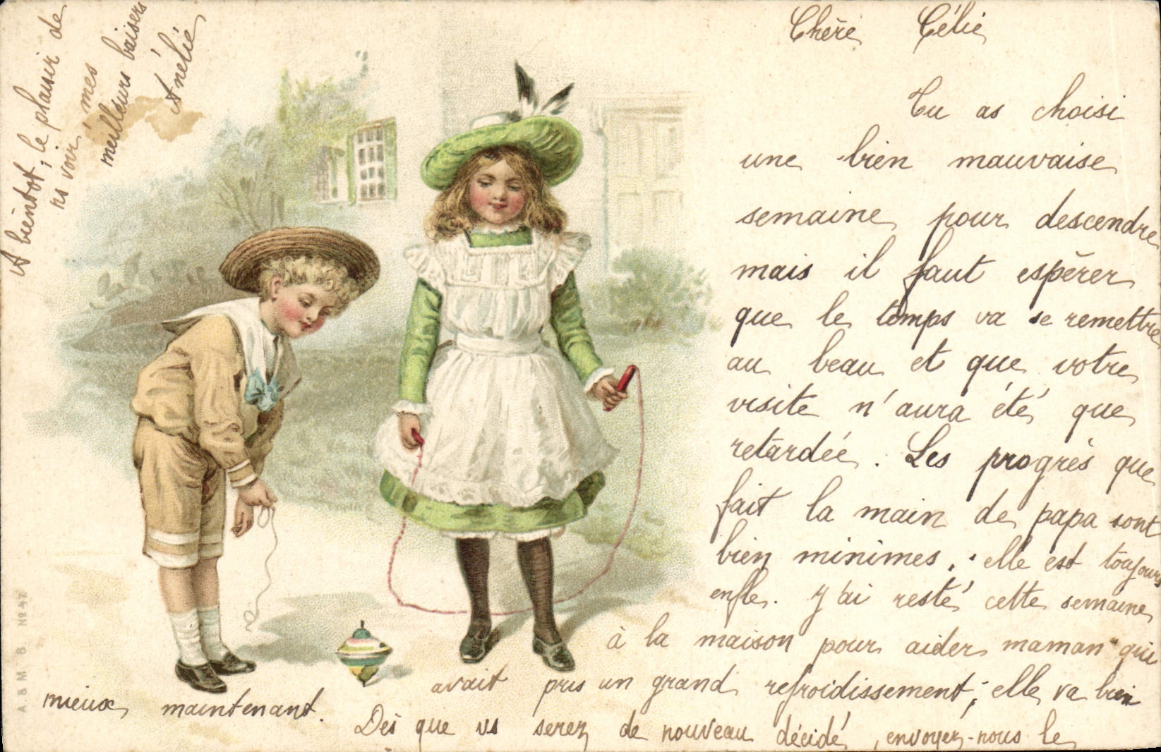 CPA Enfants Corde a sauter 