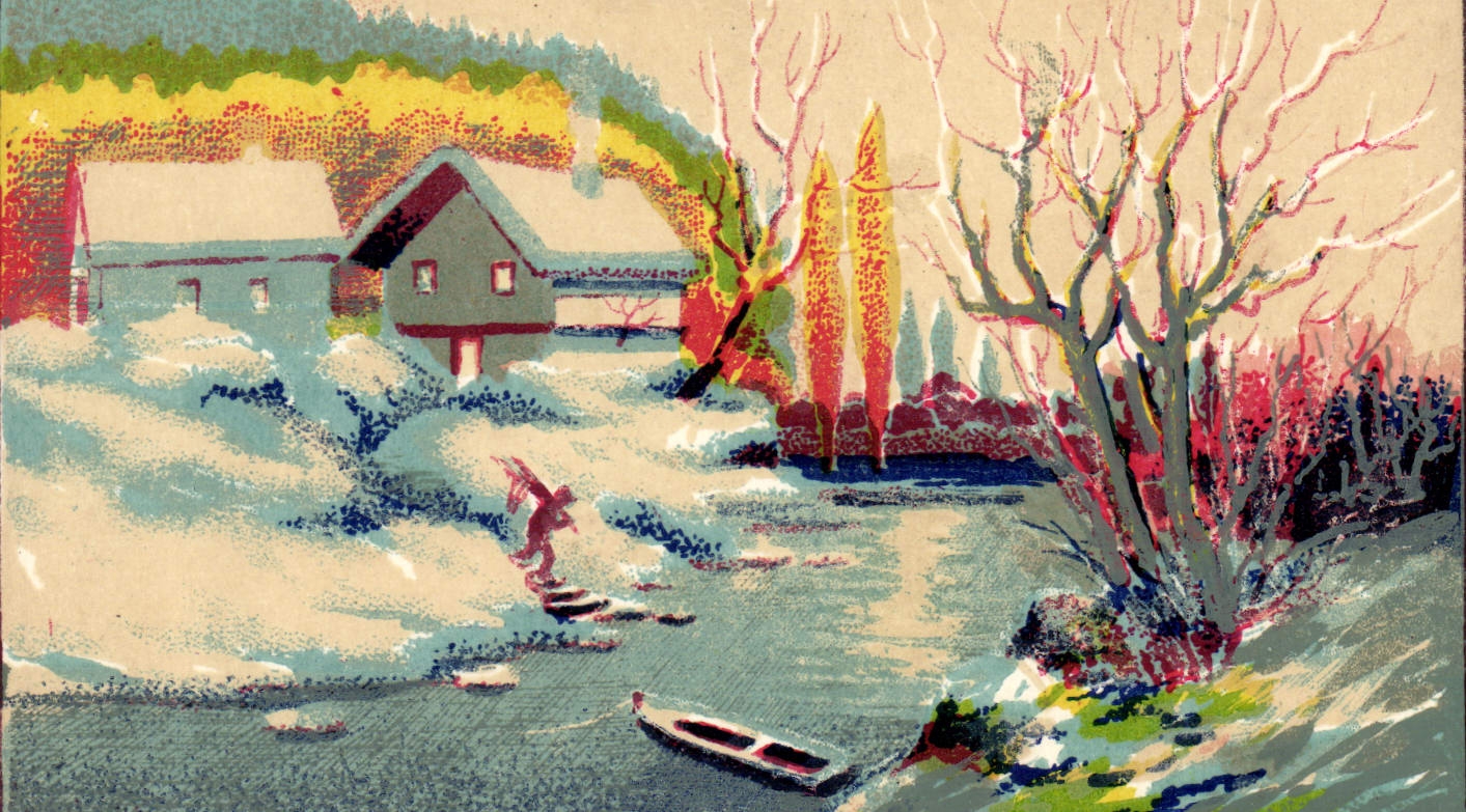 Vintage Postcard Fantasy Illustrator luminous postcard!