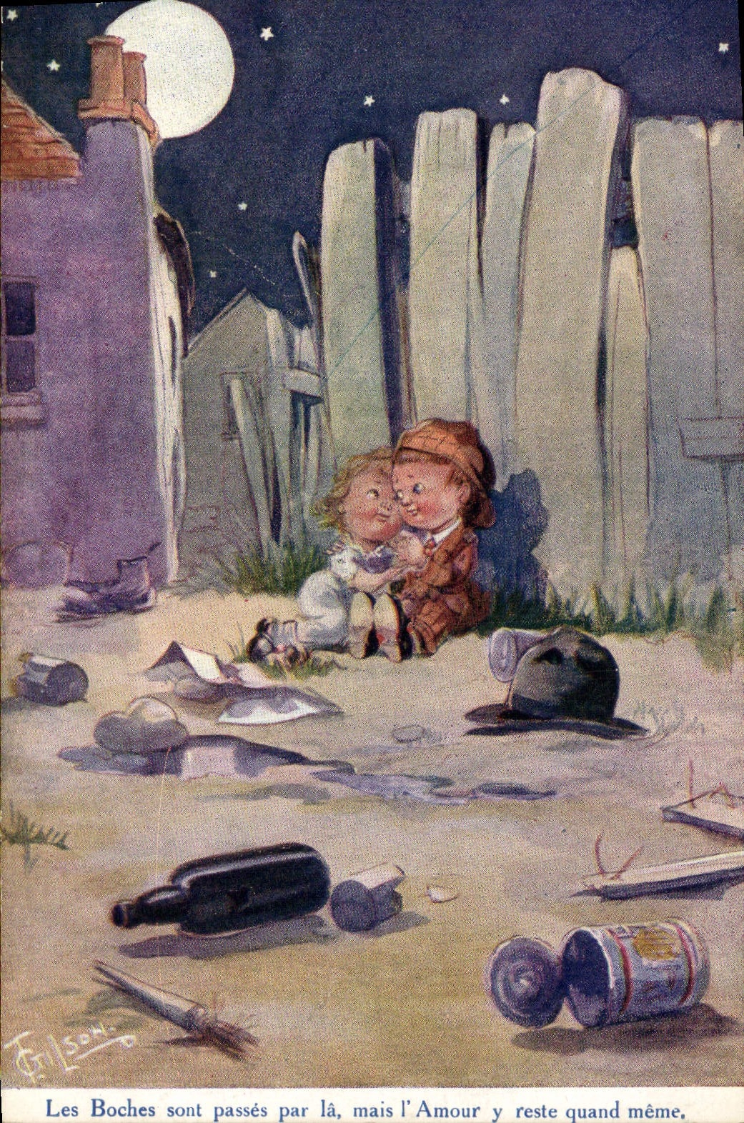 Vintage Postcards Fantaisie Illustrator Children the Boches are master keys by