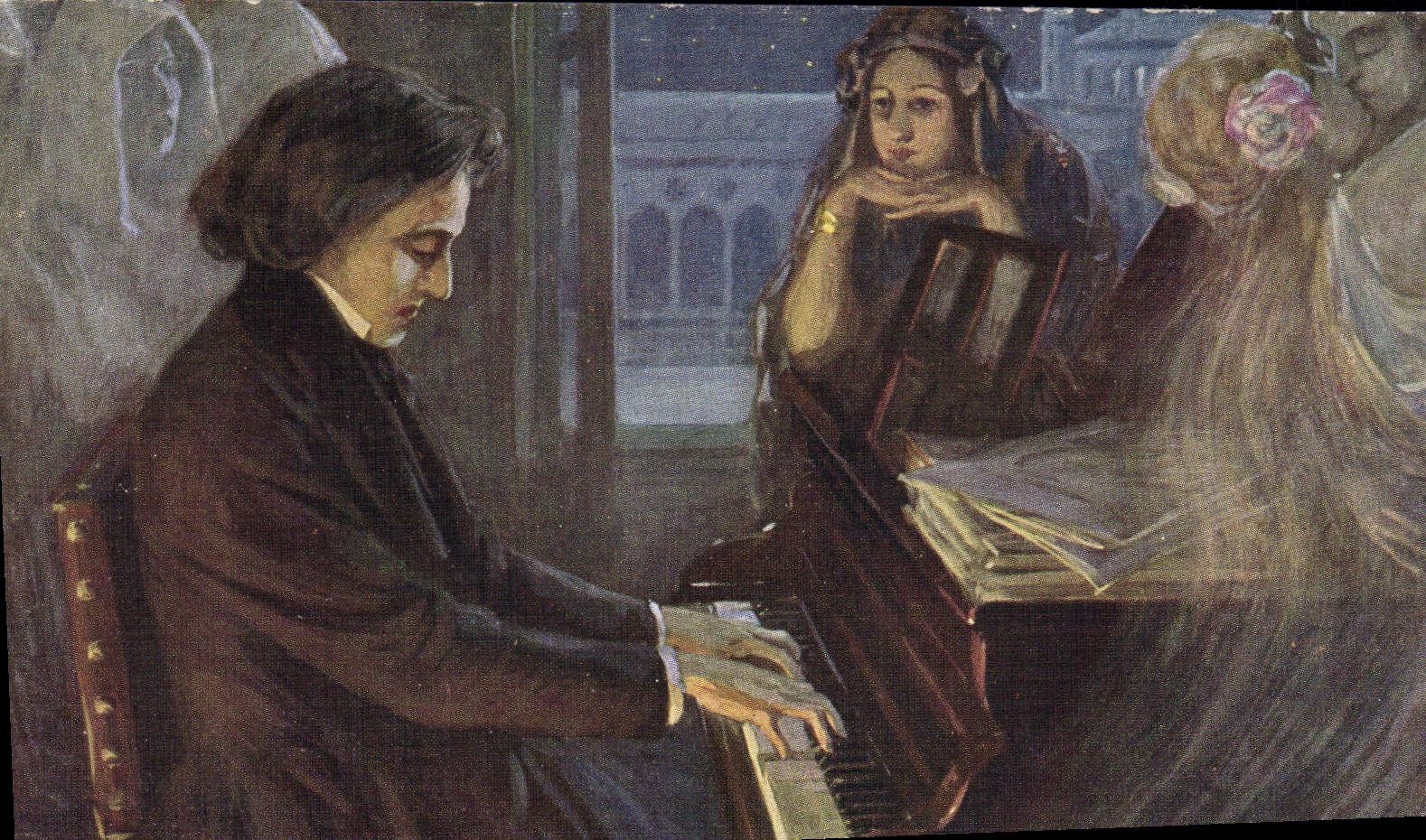 CPA Balestrieri Chopin composant Les Preludes
