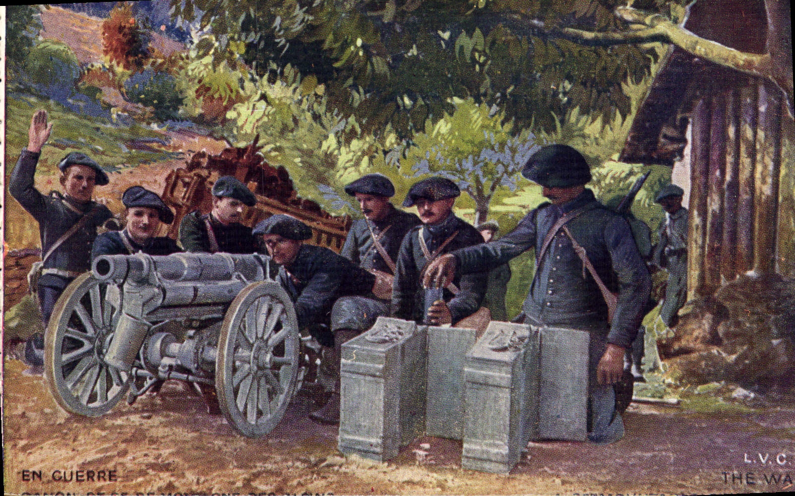 CPA Militaria Chasseurs alpins En guerre