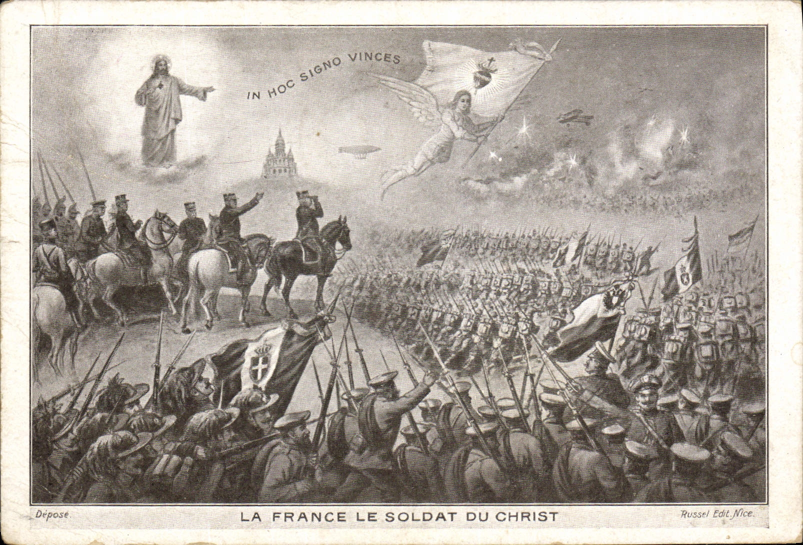 CPA Militaria La France le soldat du Christ 
