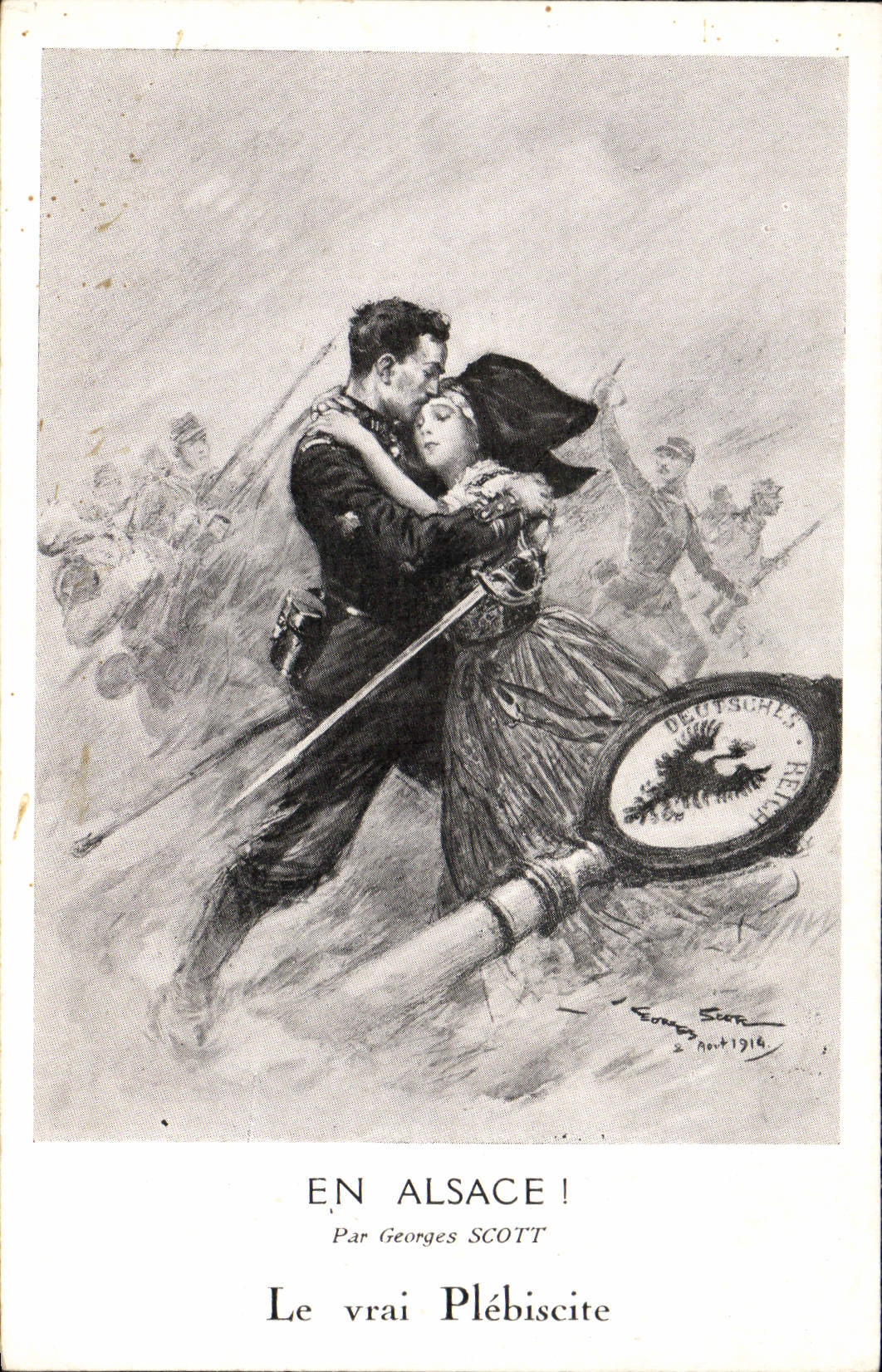 CPA Militaria En Alsace Georges Scott L'Illustration Le vrai plebiscite 