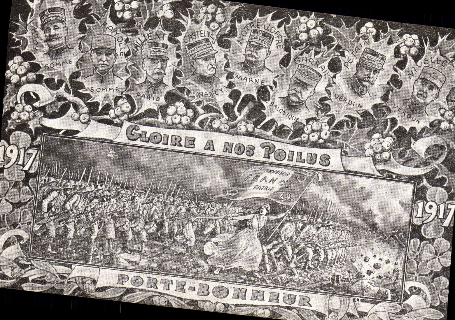 Vintage Postcard Militaria Gloire has our hairy Porte happiness