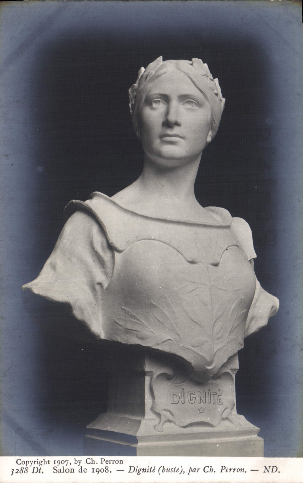 Vintage Postcard Living room of 1908 Dignity Perron