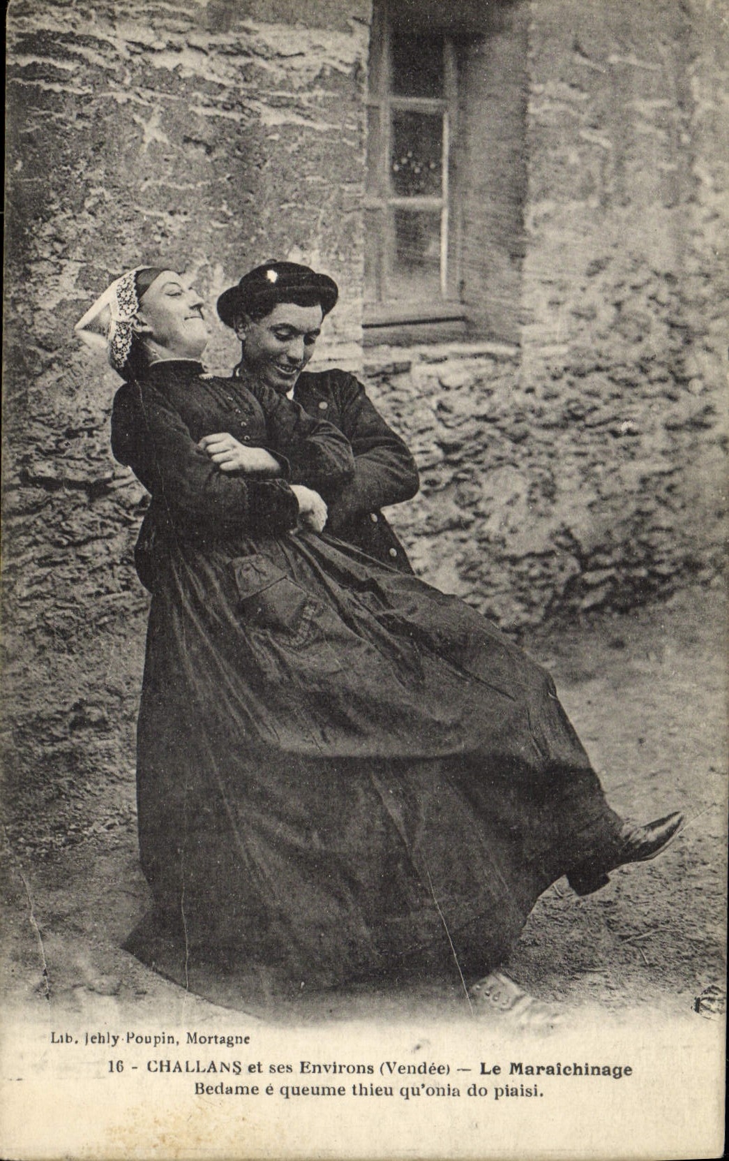 Vintage Postcard Challans Folklore and its surroundings the maraichinage