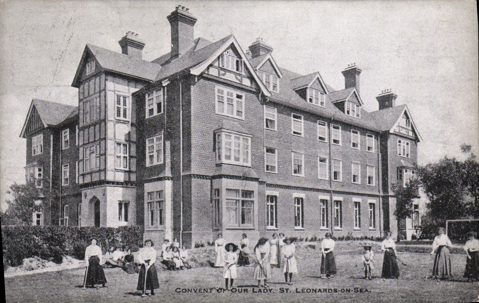 Vintage Postcard General assembly of Freemasons one our lady St Leonards one Sea Croquet