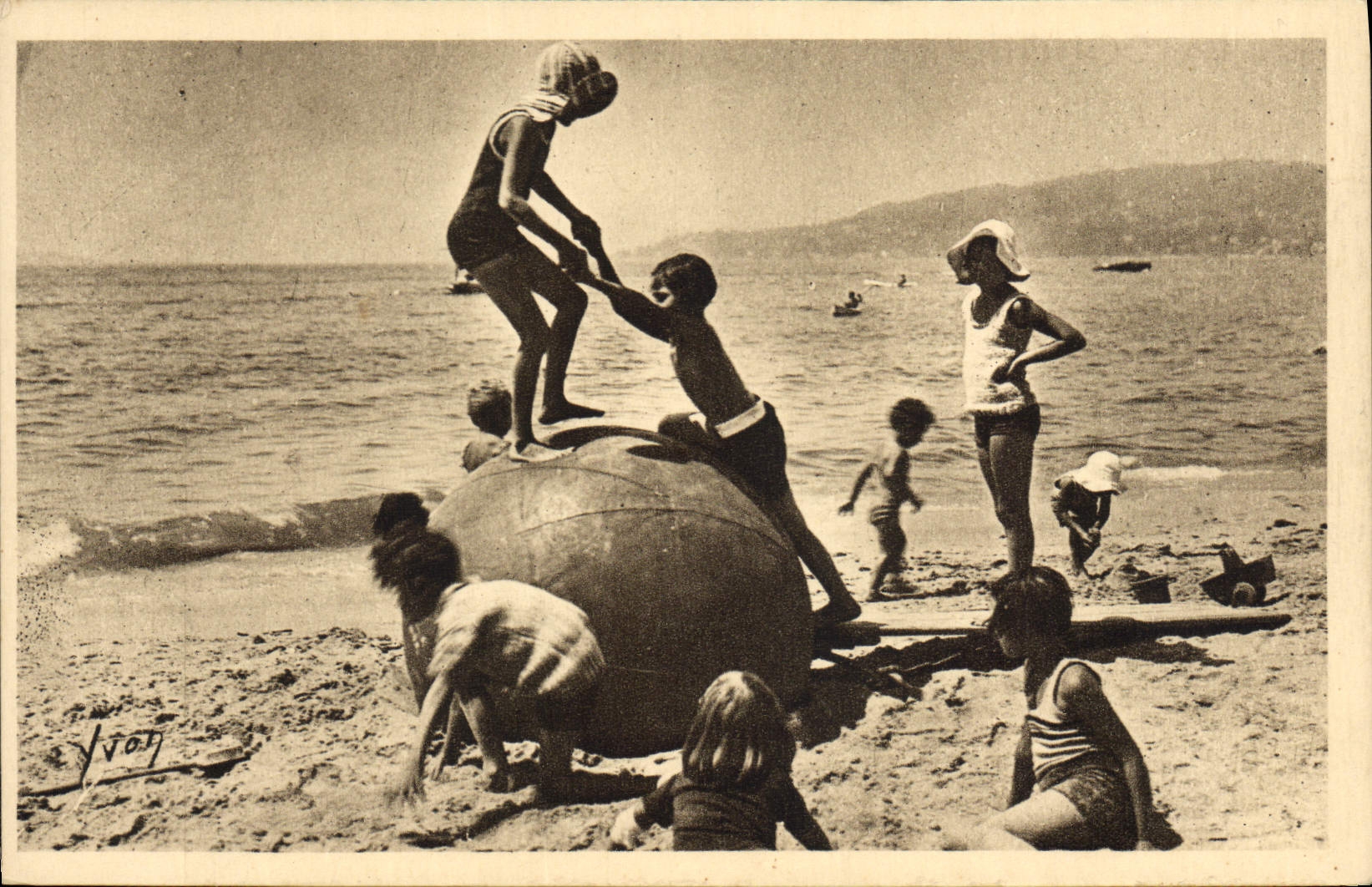 Vintage Postcard Juan the Pines Sets of children