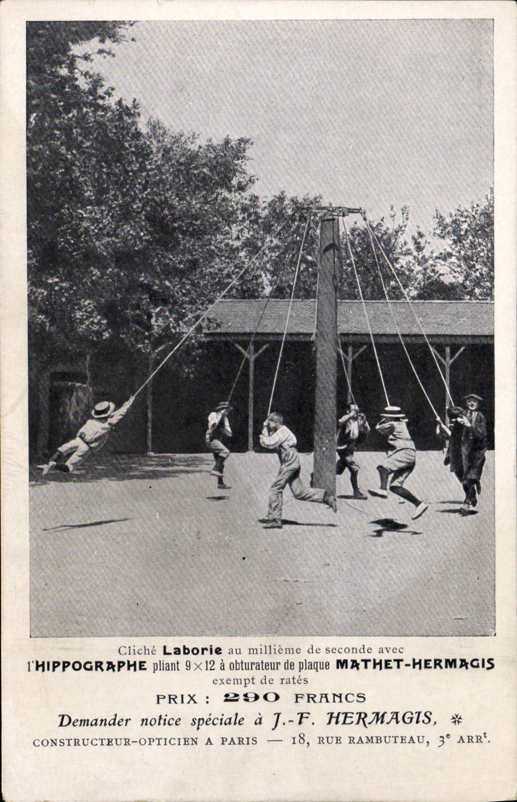 Vintage Postcard Hippographe Mathet Hermagis Street Rambuteau Paris