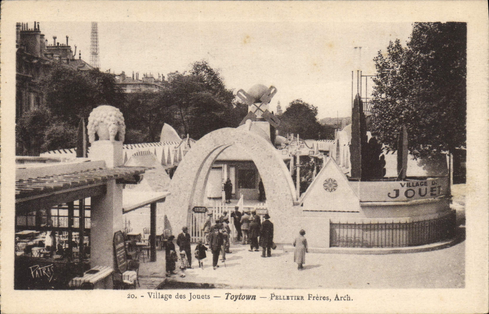 Vintage Postcard Village of the Toytown toys