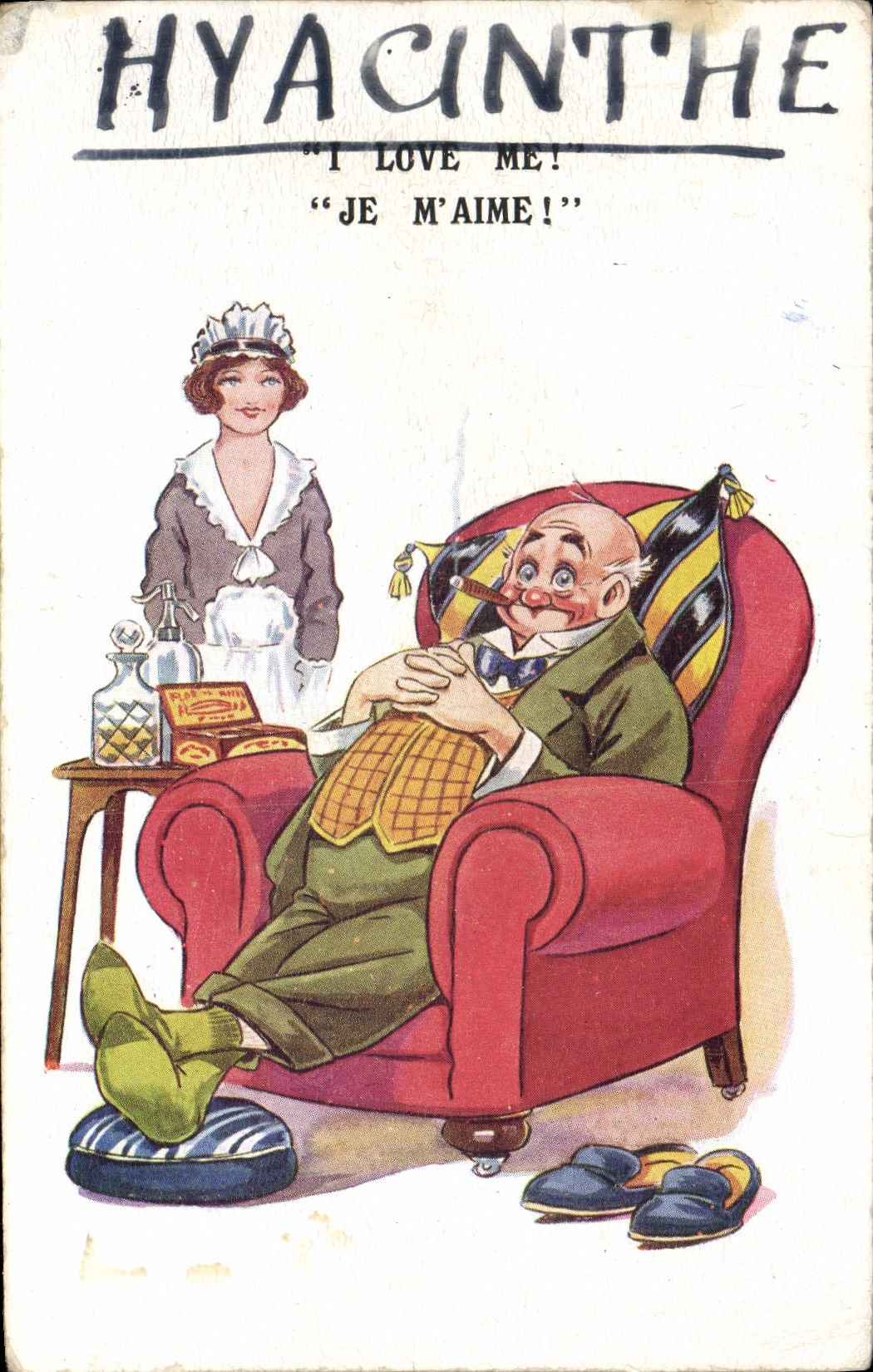 Vintage Postcard Fantaisie Illustrator I coils me