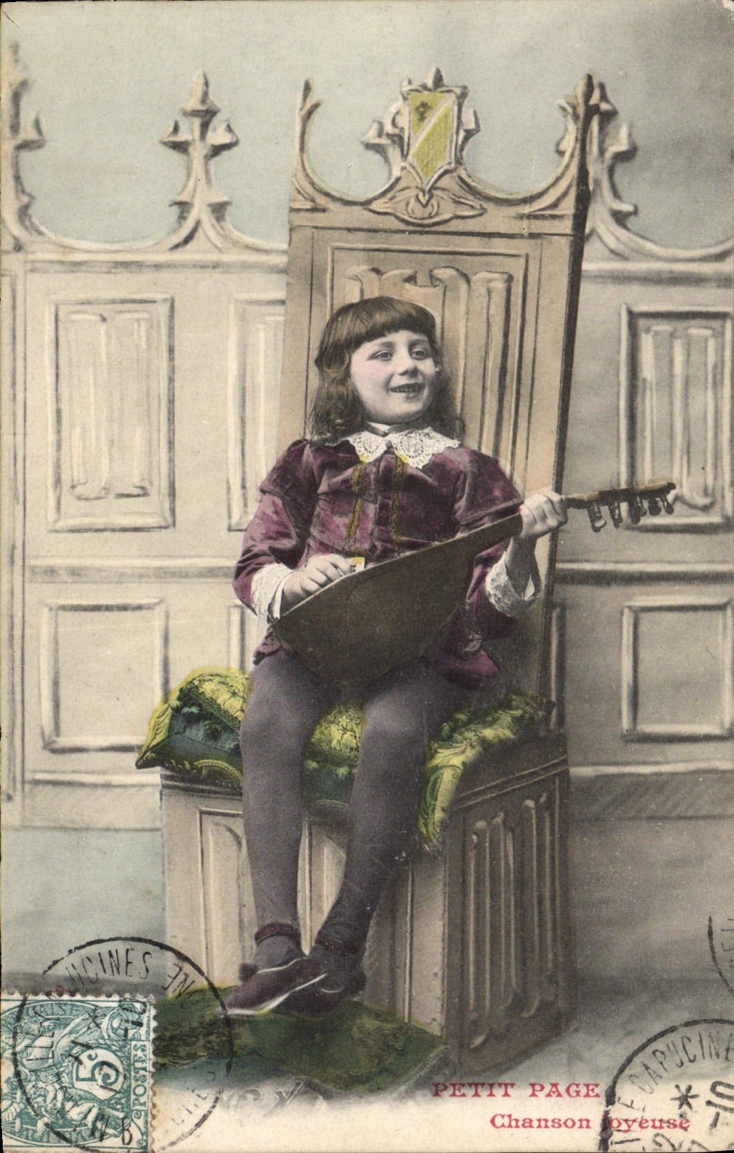 CPA Petit page Enfant Chanson joyeuse 