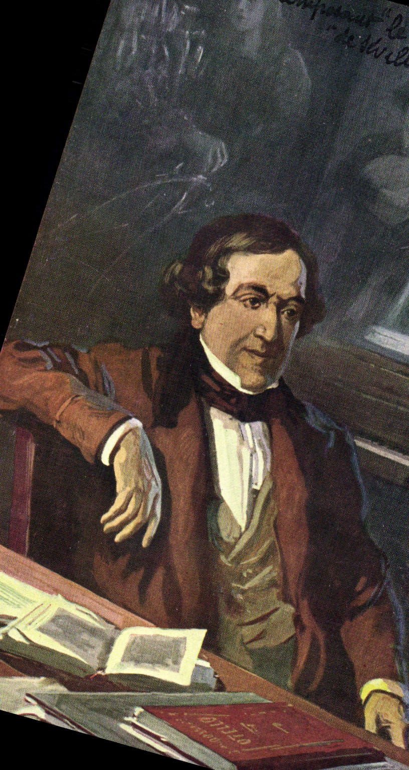 Postal Balestrieri Rossini que compone el Peluquero de Sevilla