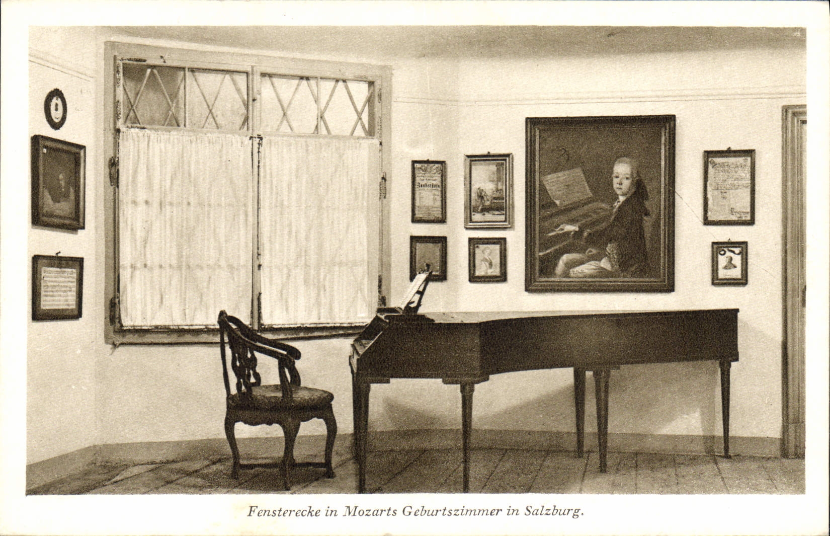 Postal Mozart Clavicordio Salzburgo