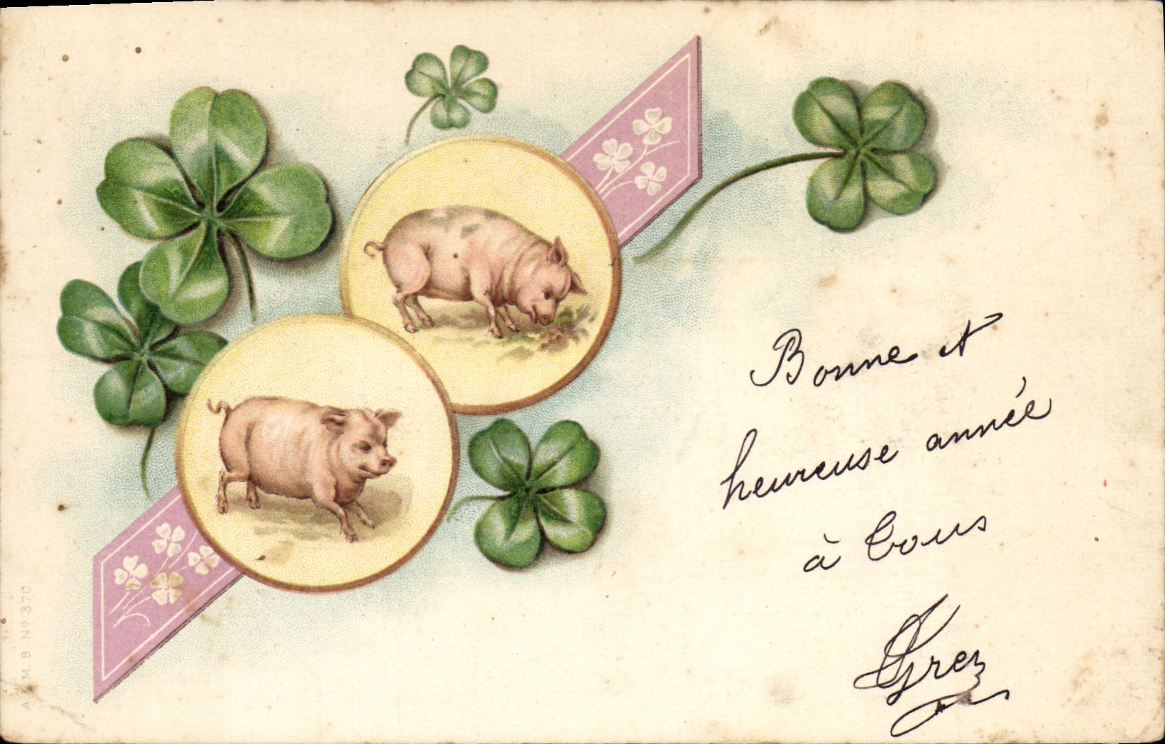 CPA Cochon Porc Trefles 