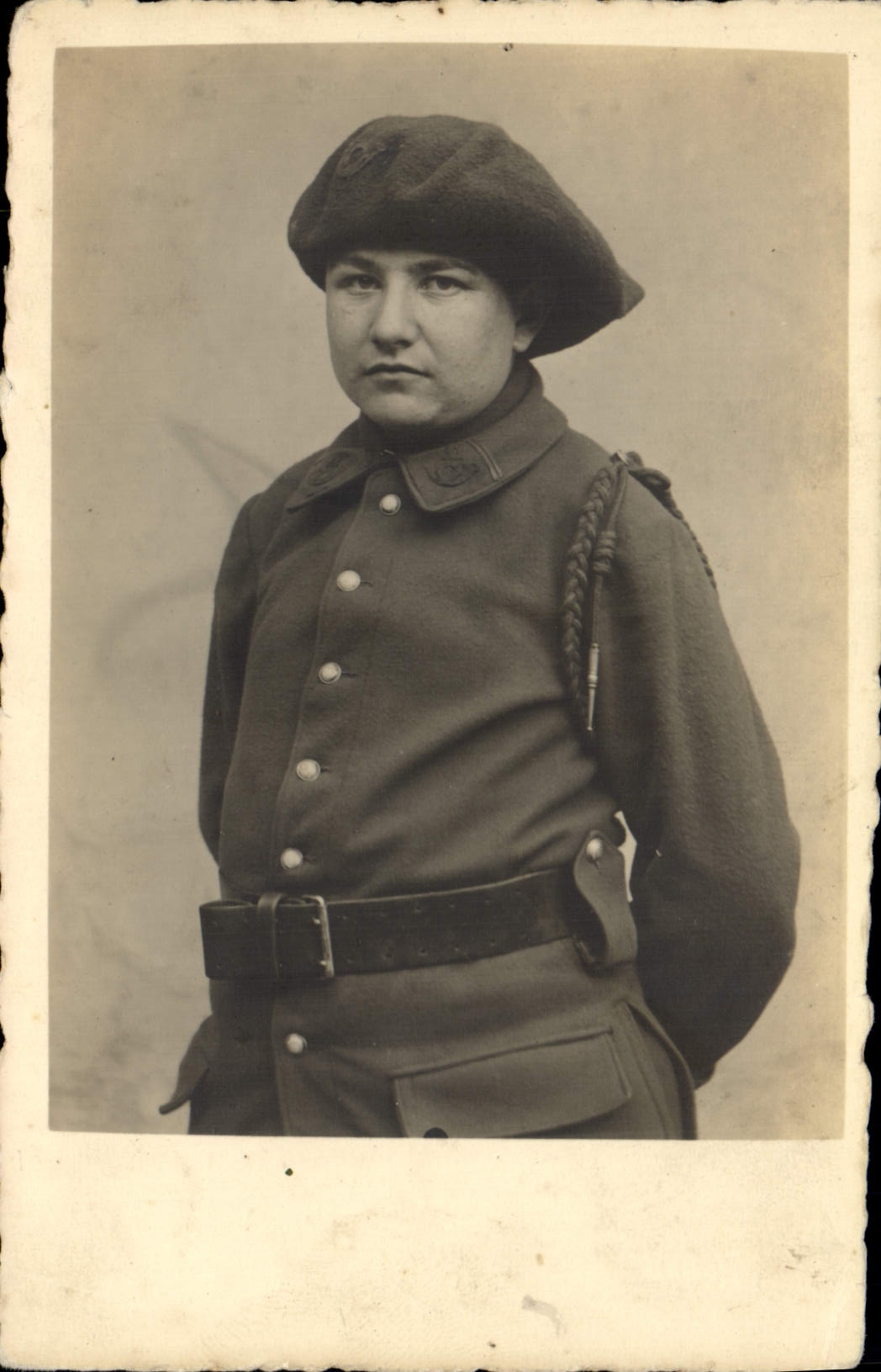 CARTE PHOTO Militaria Chasseurs Alpins 