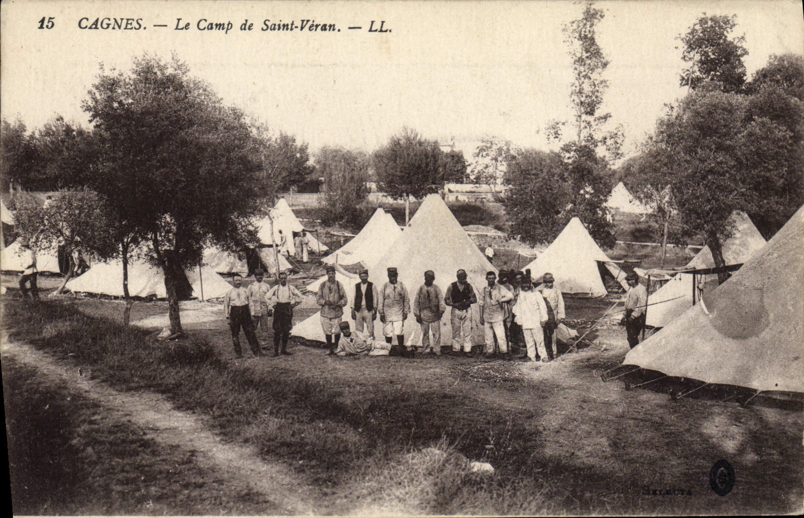 CPA Militaria Chasseurs Alpins Cagnes le camp de Saint Veran