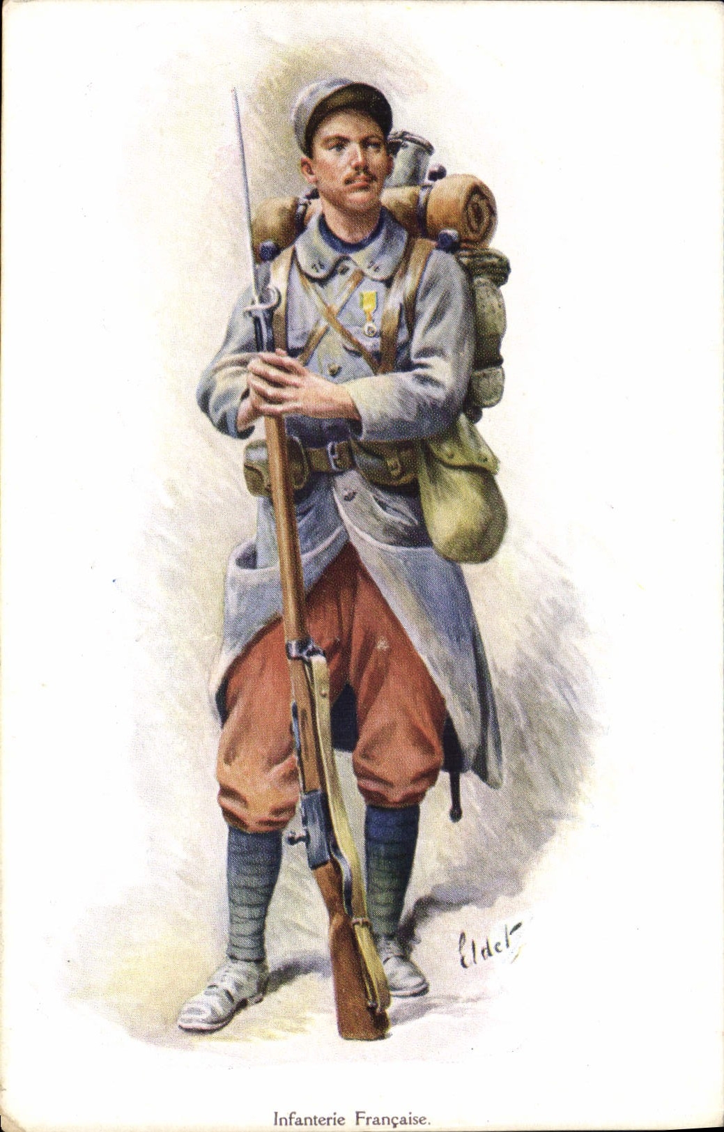 CPA Militaria Infanterie Francaise Publicite Apioline de Chapoteaut Paris Rue Vivienne 