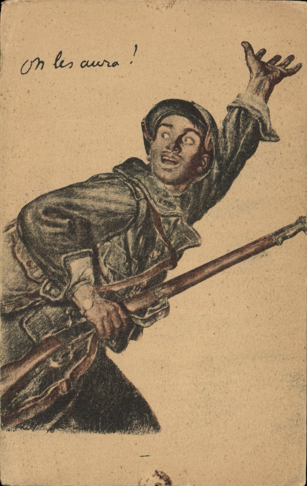 CPA Militaria On les aura !