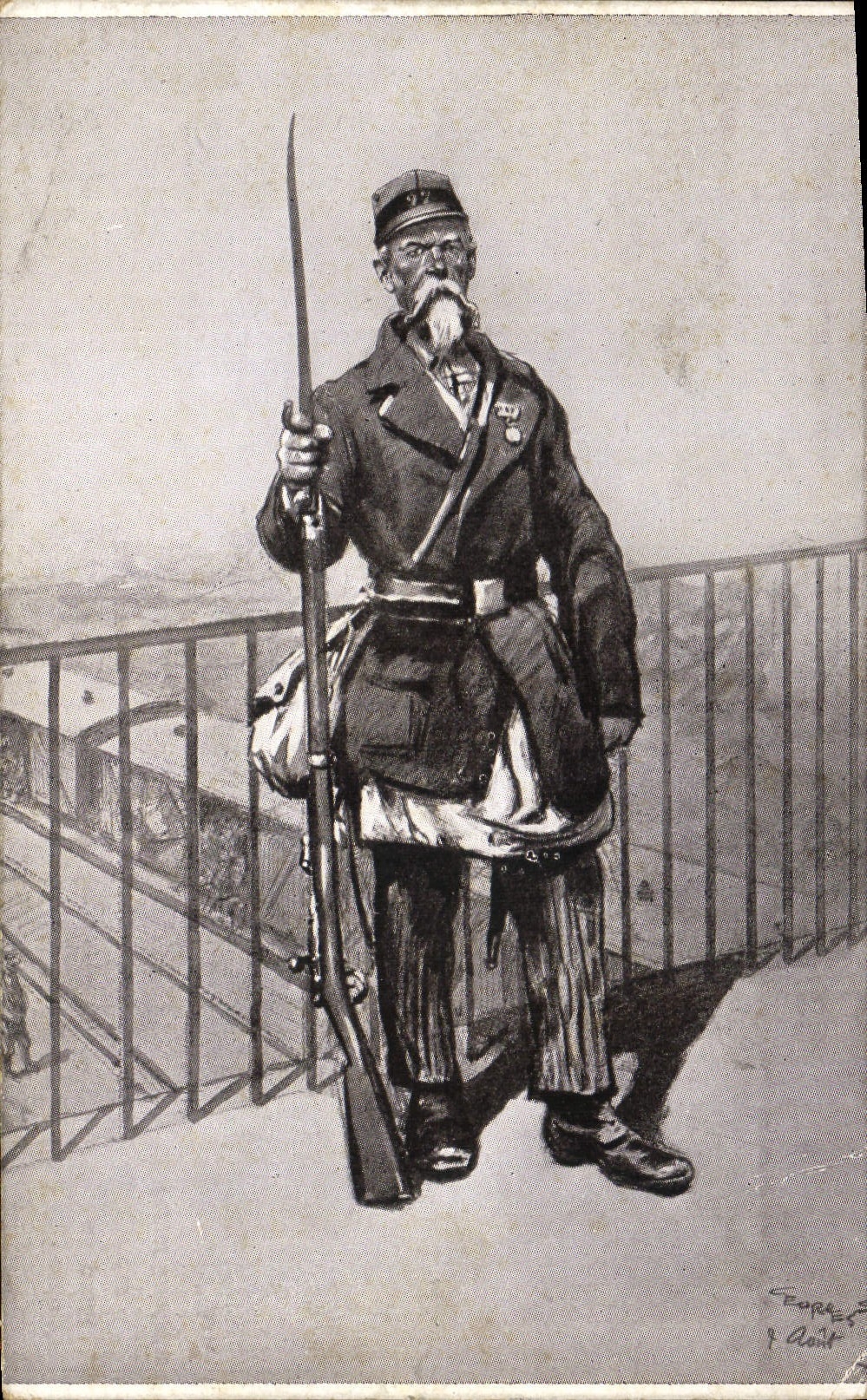 Vintage Postcard Militaria Each one made its duty