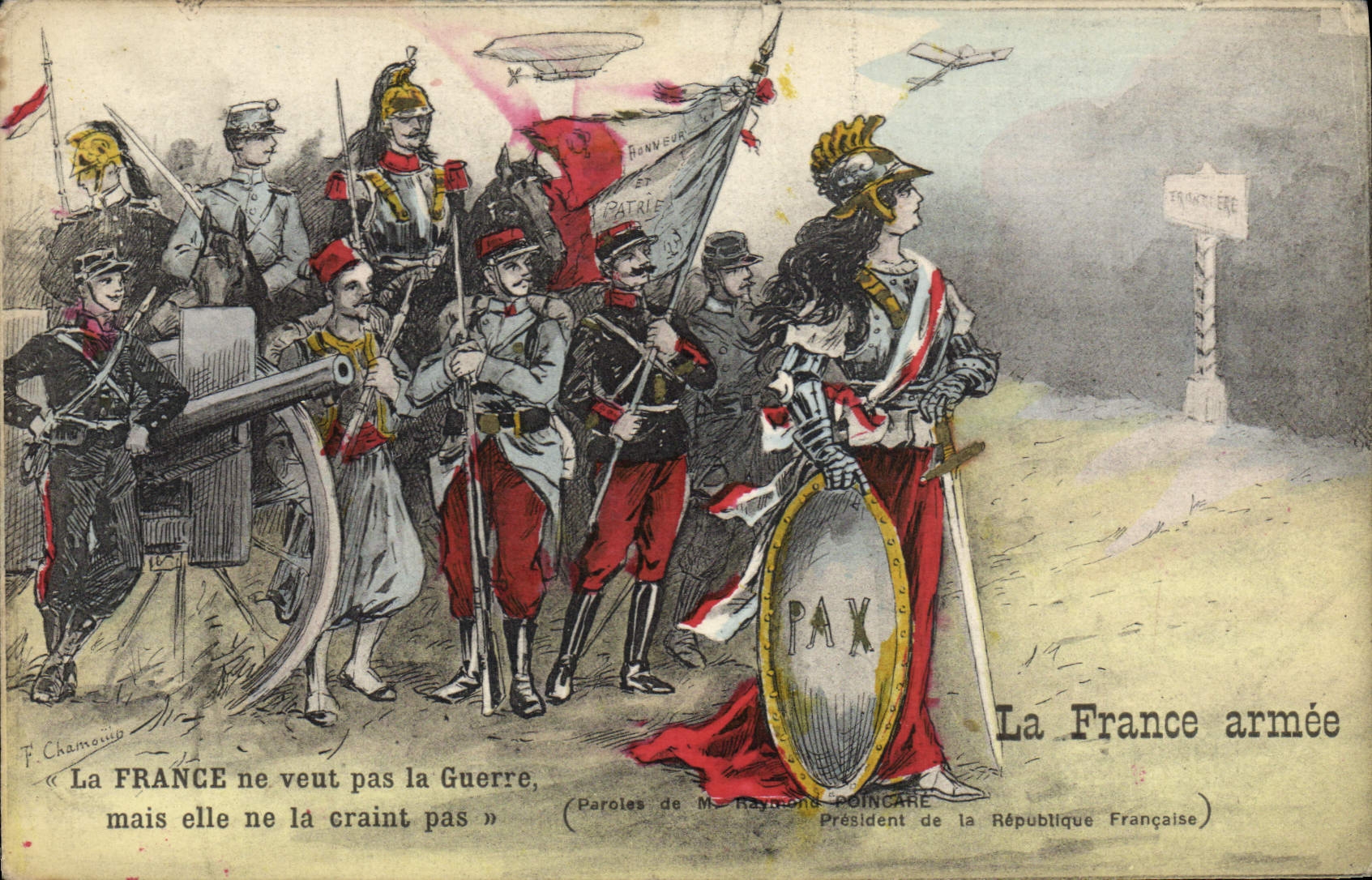 CPA Militaria La France armee Paroles de Raymond Poincare