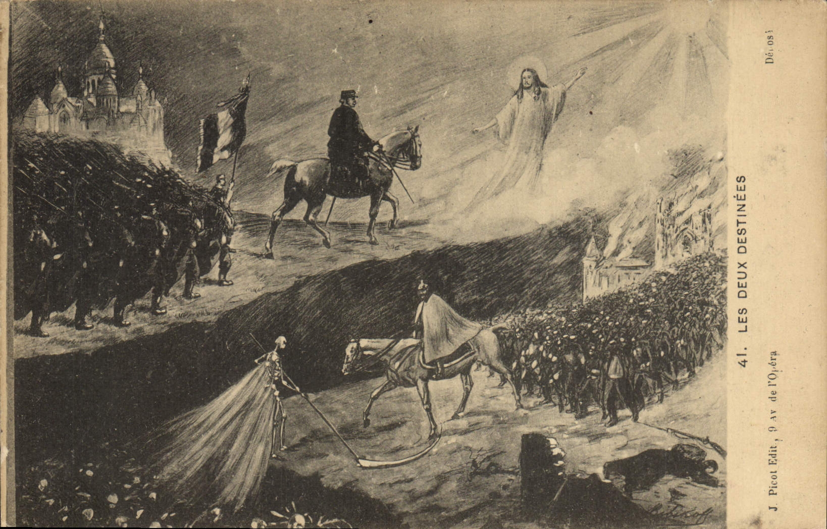 CPA Militaria Les deux destinees 