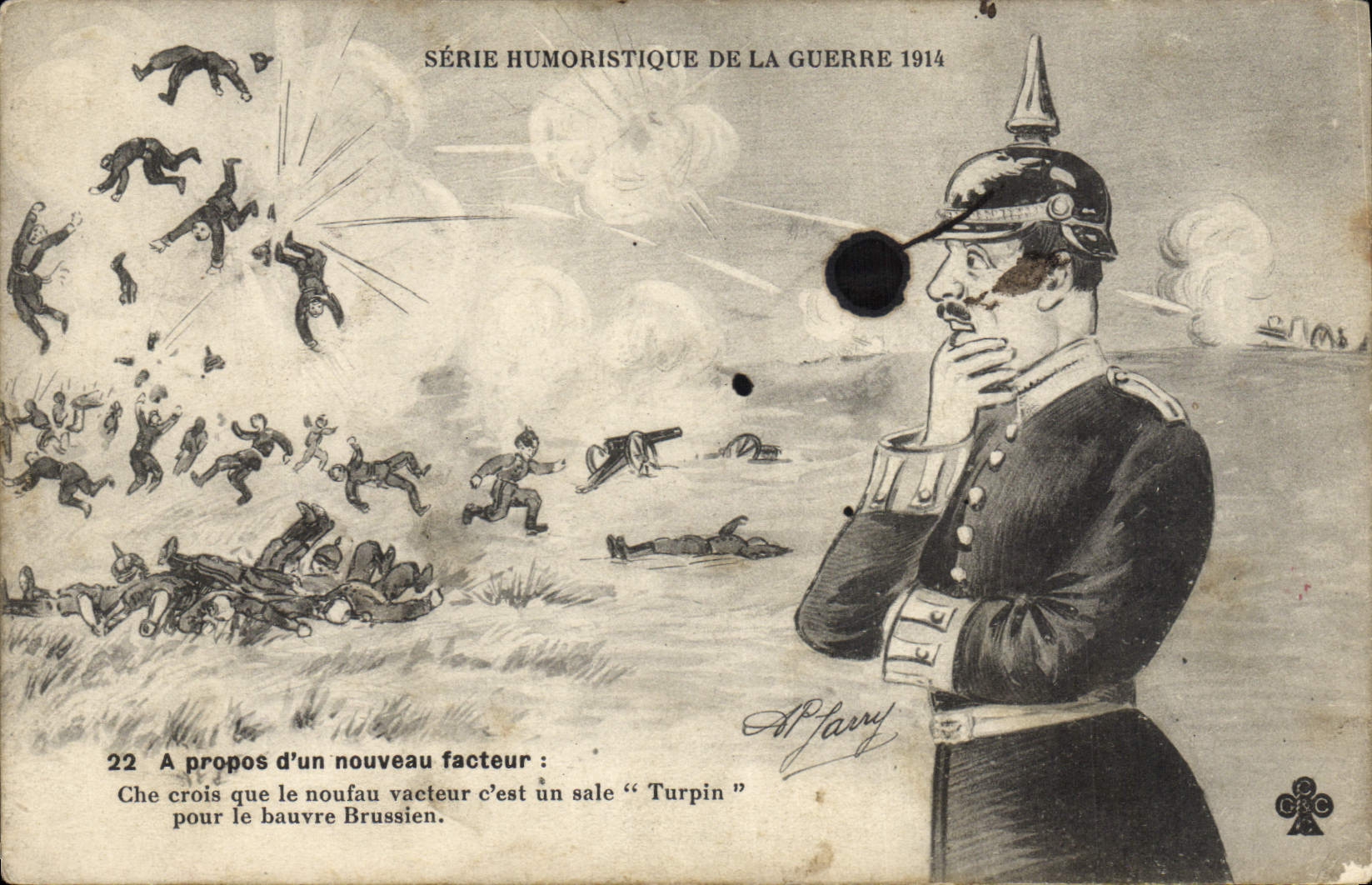 CPA Militaria A propos d'un nouveau facteur 