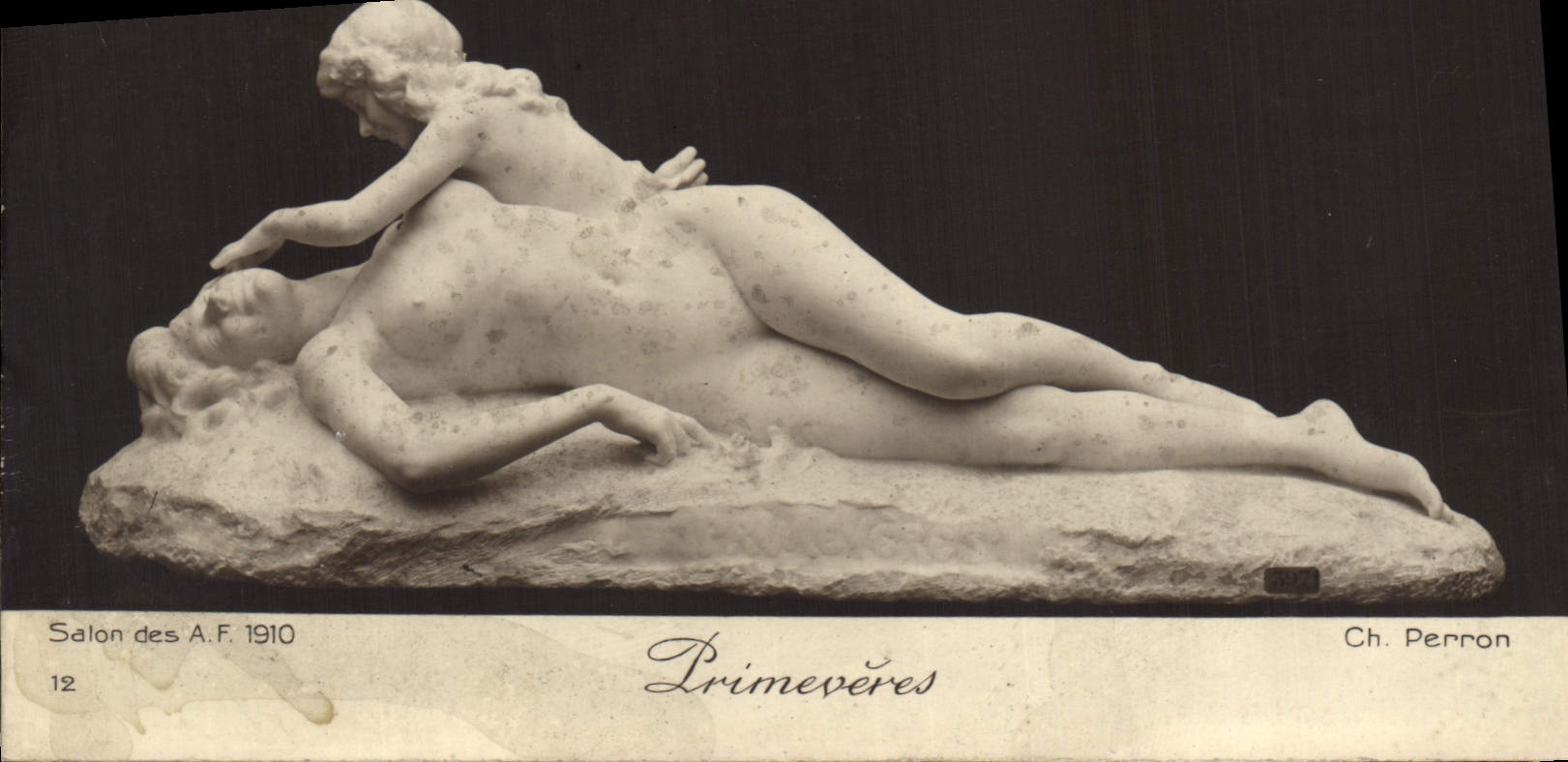 Vintage Postcard Living room of the AF 1910 Primulas