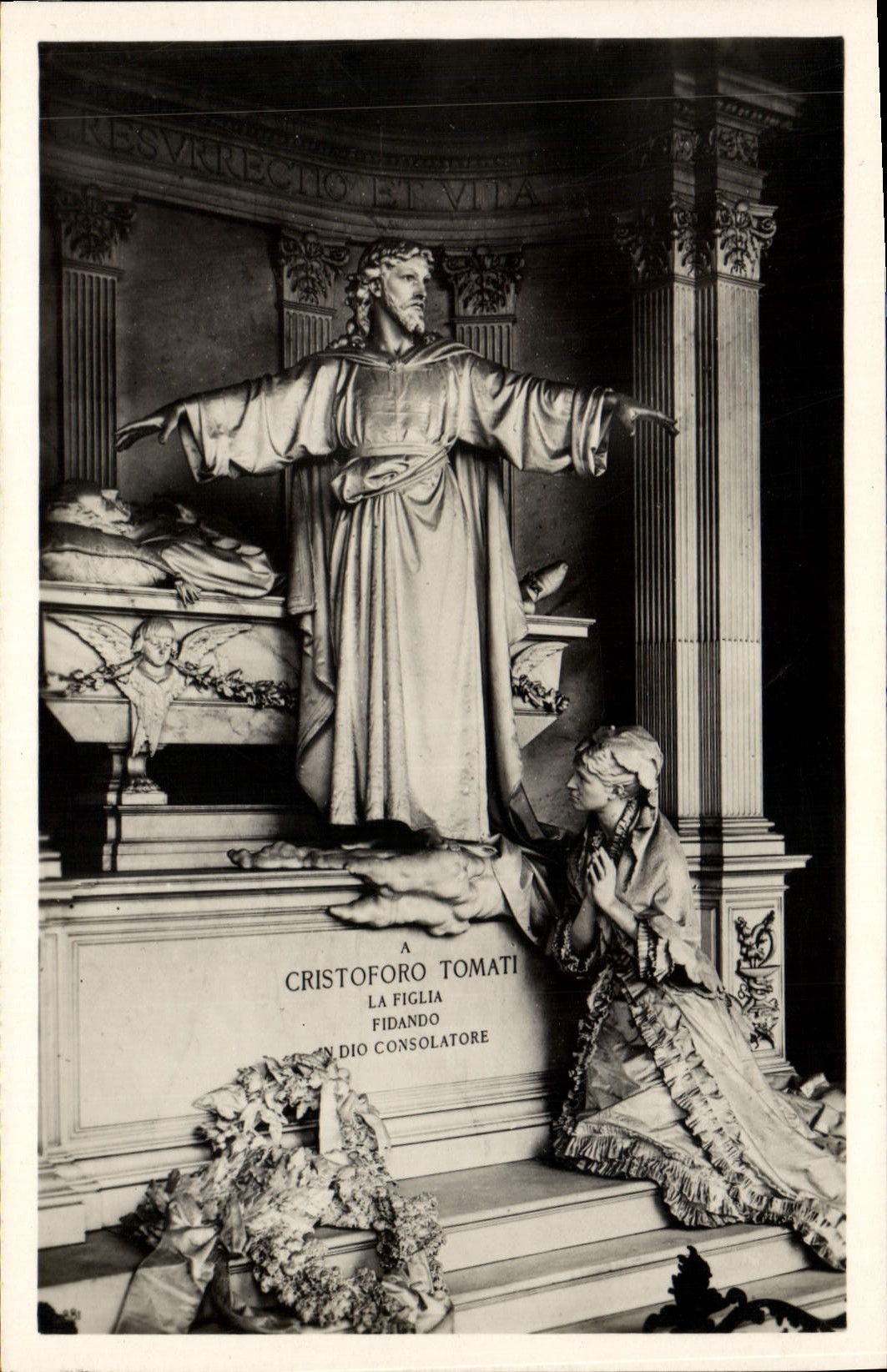 Vintage Postcard Camposanto di Genova My Tomati