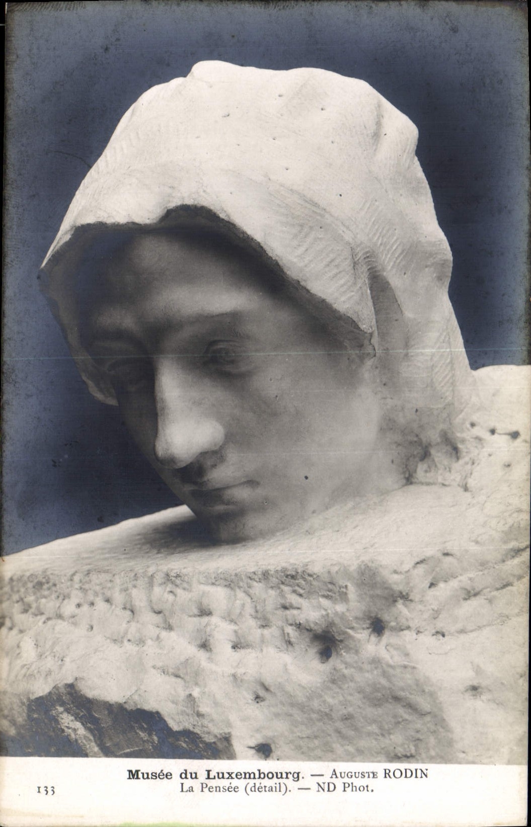 Vintage Postcard Paris Museum of Luxembourg Auguste Rodin the thought