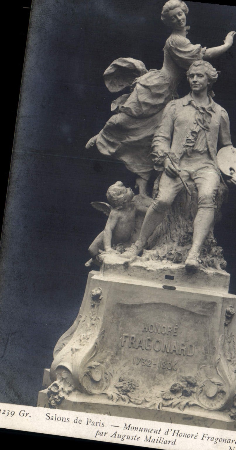 Vintage Postcard Salons of Paris Monument of Honours Fragonard by Auguste Maillard