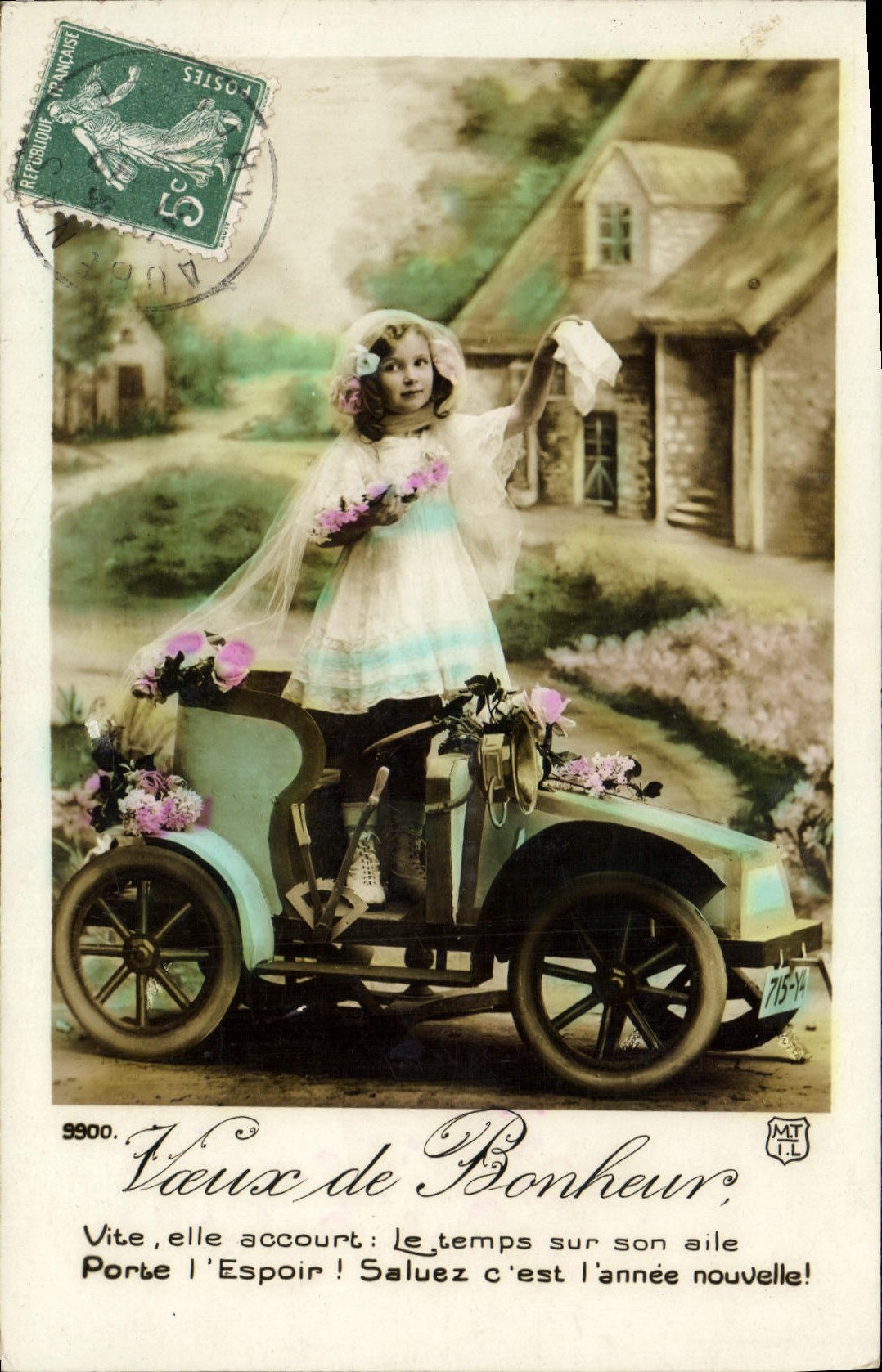 CPA Enfant Automobile 