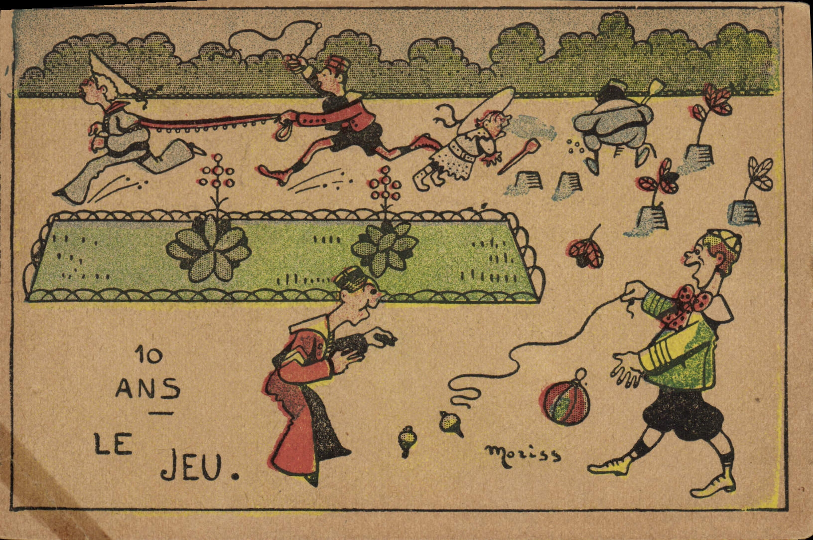 Vintage Postcard 10 years play