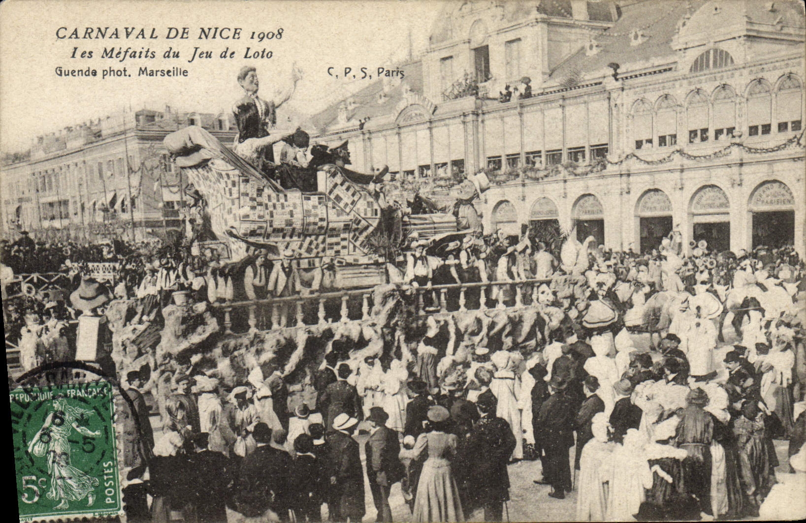 CPA Carnaval de Nice 1908 Les mefaits du jeu de loto 