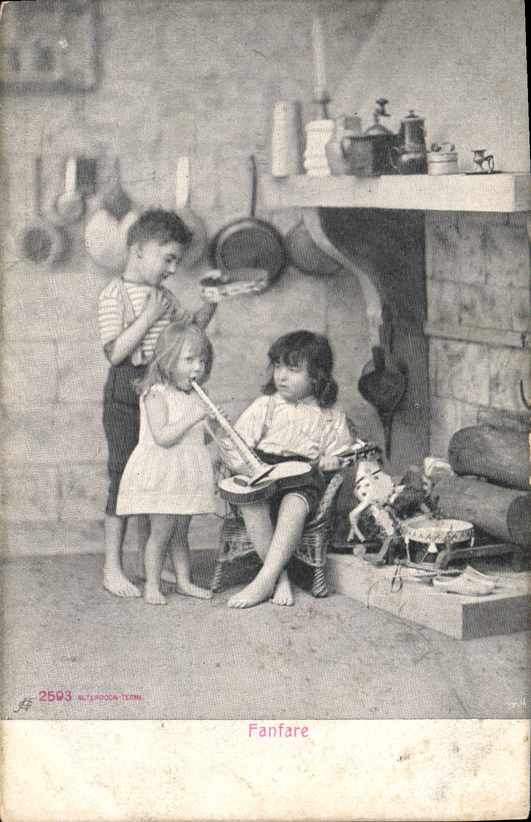 CPA Enfants Fanfare 