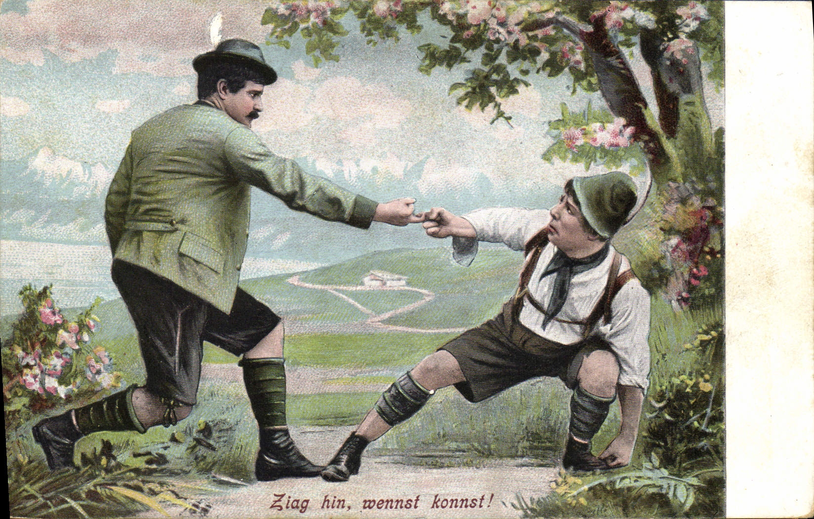 Vintage Postcard Folklore Plays