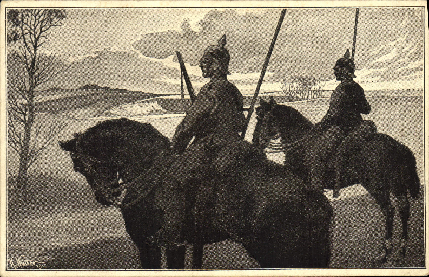 Vintage Postcard Militaria Winter 1915