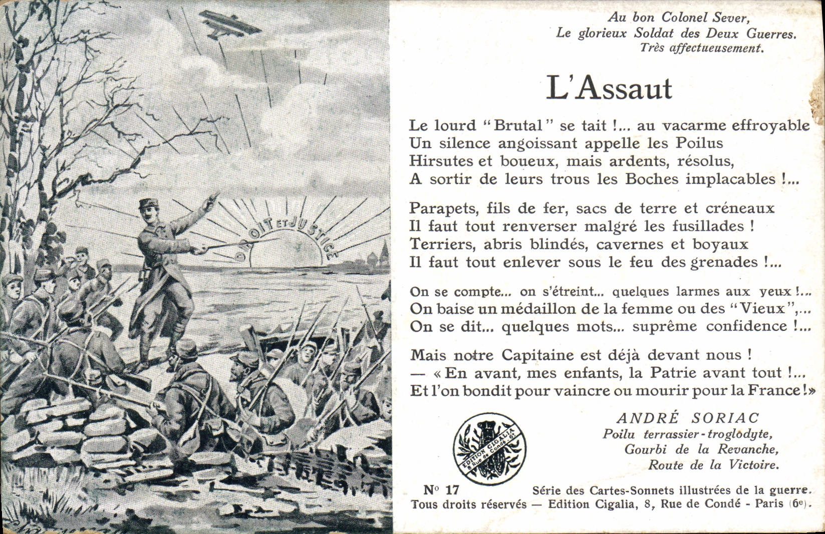 CPA Militaria L'assaut 